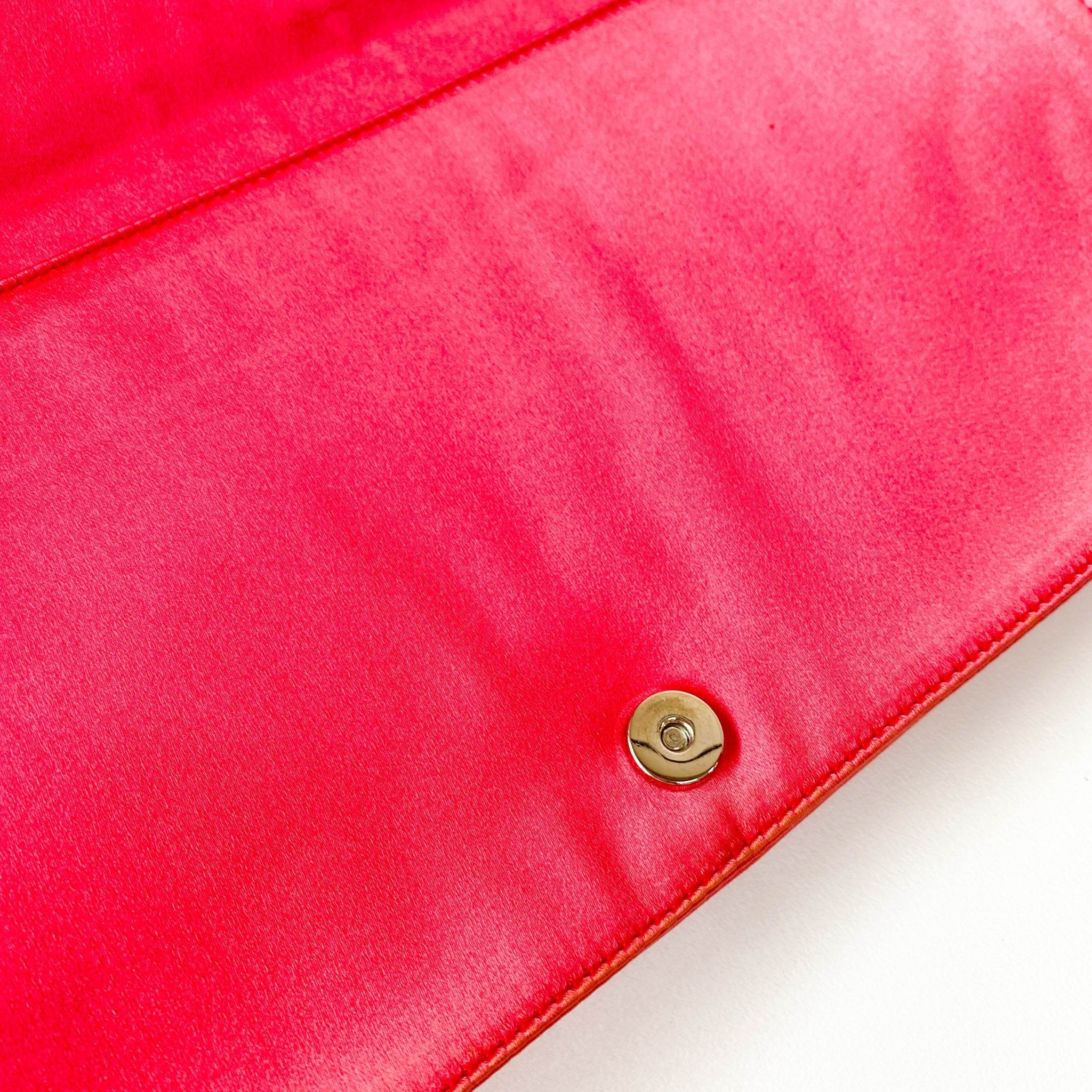 PRADA Satin Magenta Clutch Bag, in , Sold by HIVE PRELOVED - Clutch bags, ,