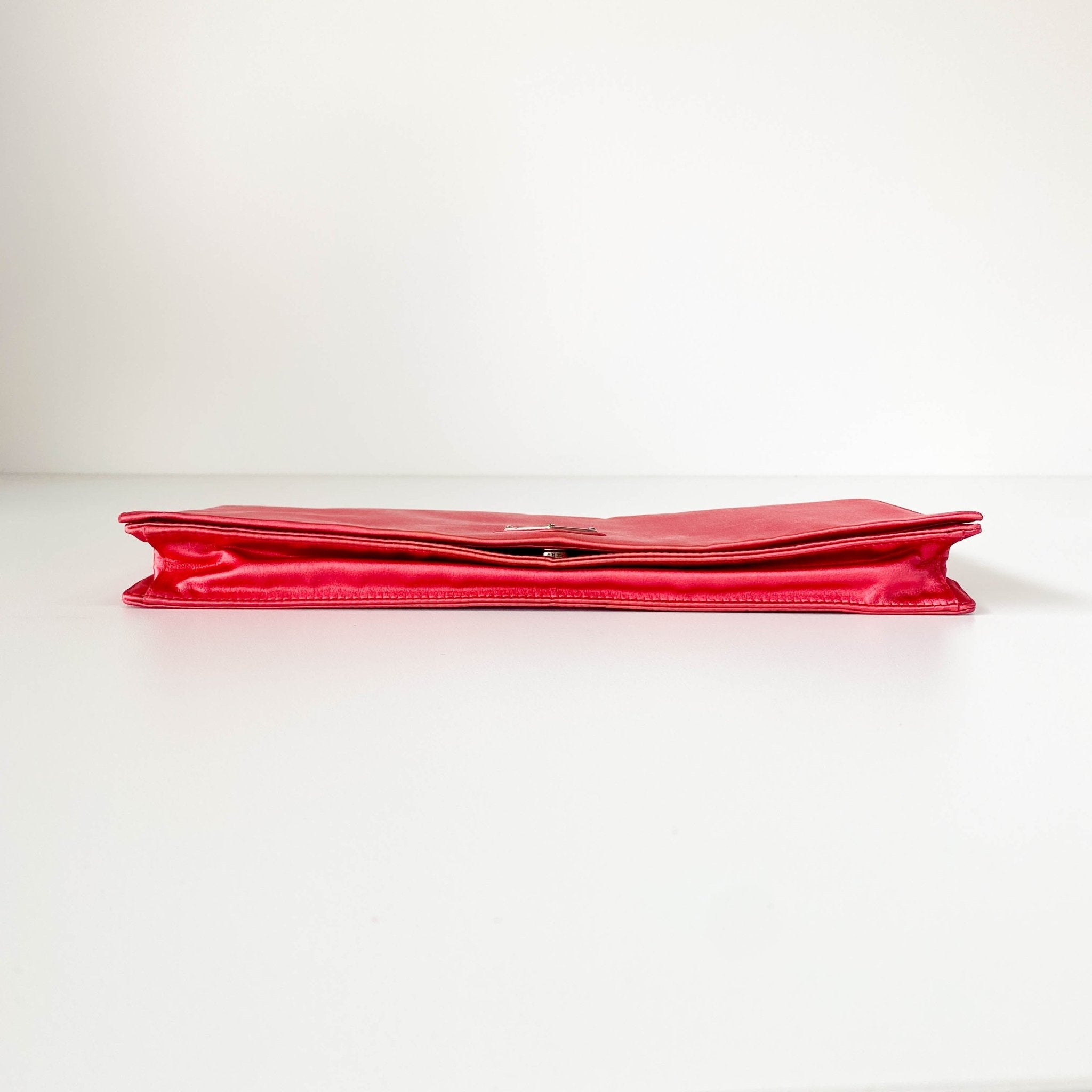 PRADA Satin Magenta Clutch Bag, in , Sold by HIVE PRELOVED - Clutch bags, ,