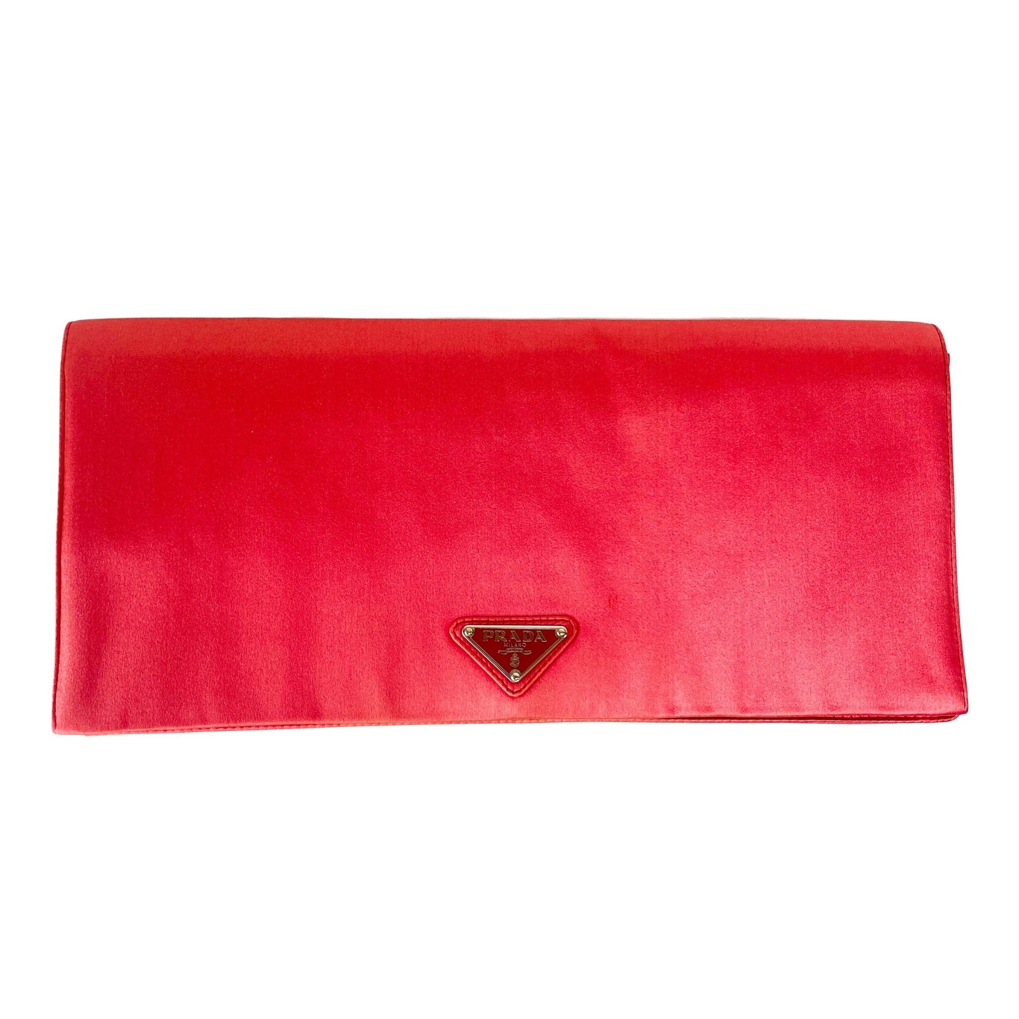 PRADA Satin Magenta Clutch Bag, in , Sold by HIVE PRELOVED - Clutch bags, ,