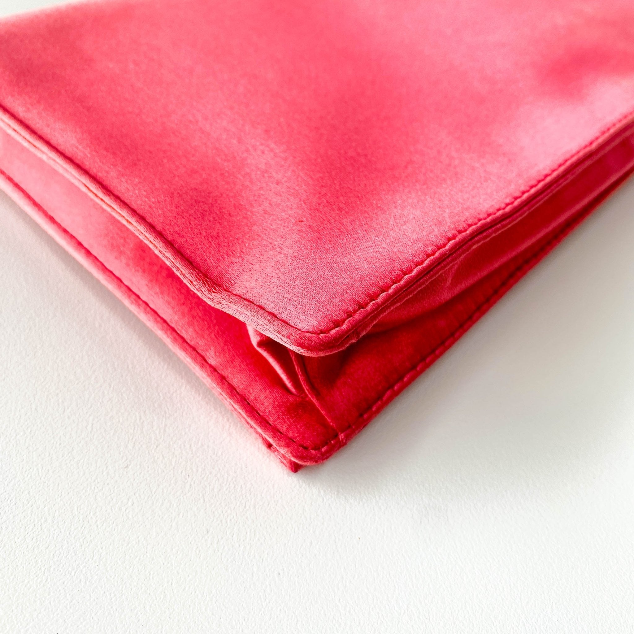 PRADA Satin Magenta Clutch Bag, in , Sold by HIVE PRELOVED - Clutch bags, ,