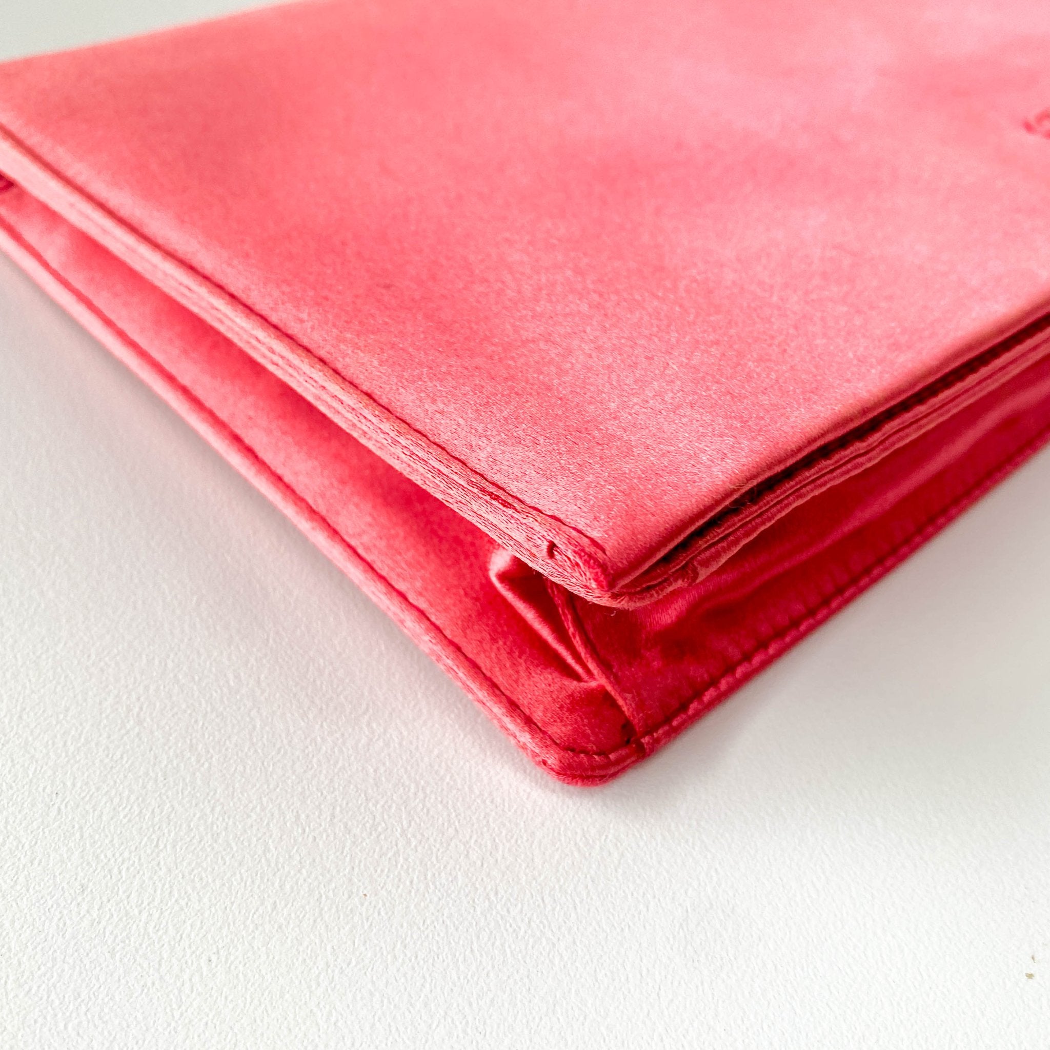 PRADA Satin Magenta Clutch Bag, in , Sold by HIVE PRELOVED - Clutch bags, ,