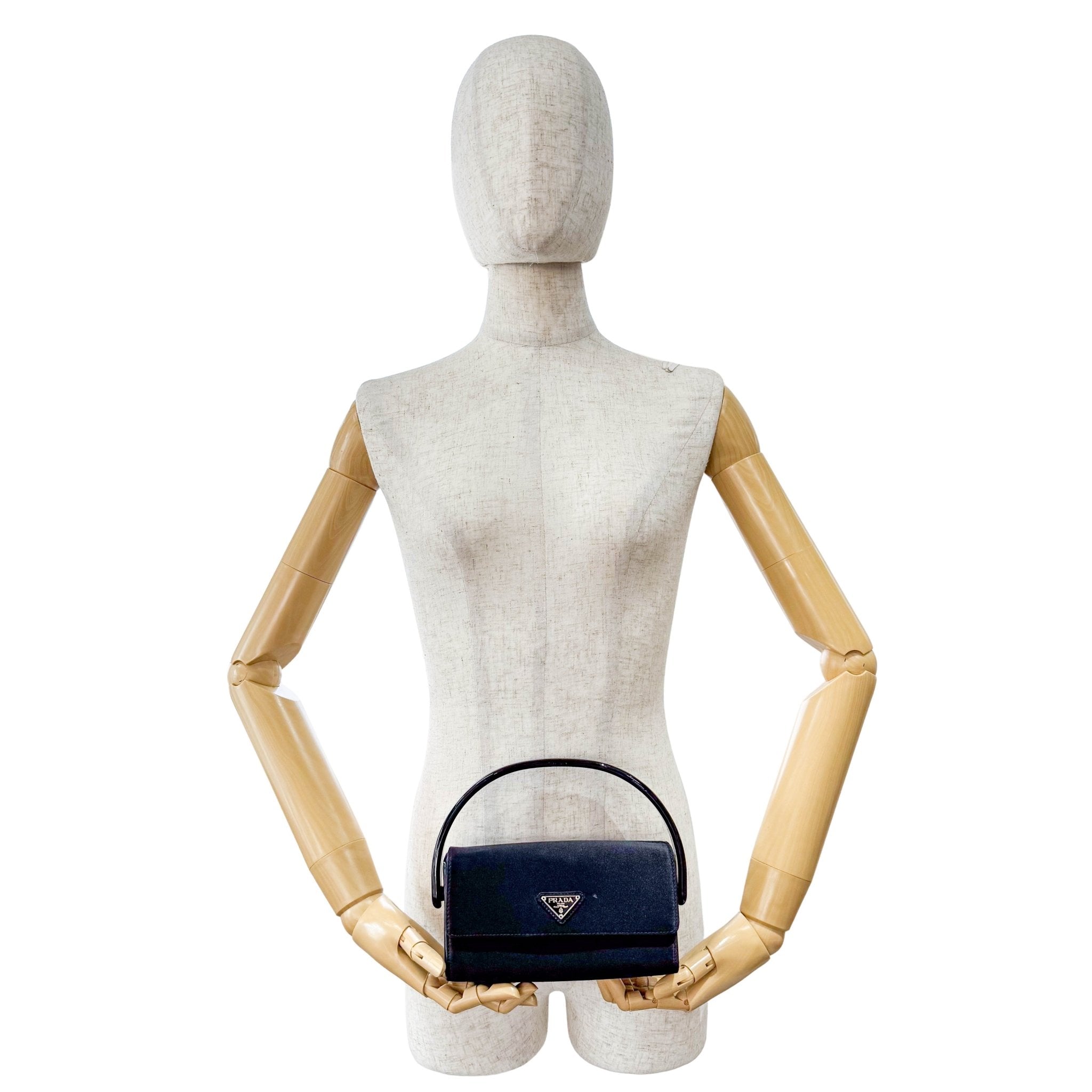 PRADA Satin Mini Black Handbag, in , Sold by HIVE PRELOVED - Handle Bags, Mini bags,