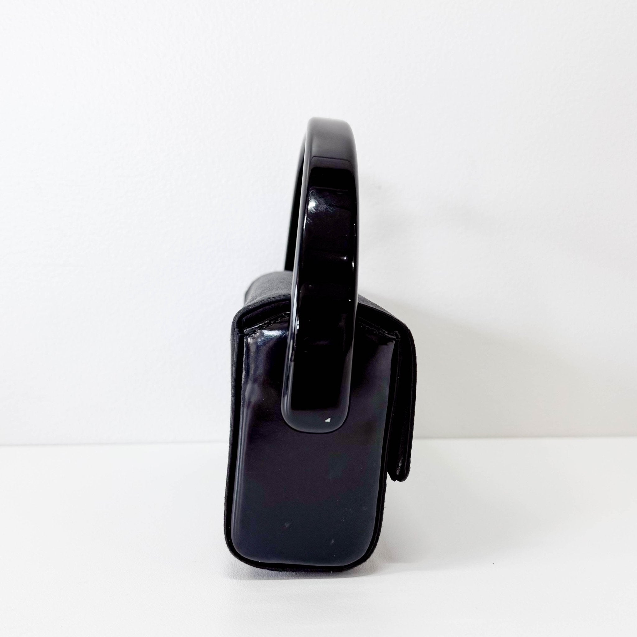 PRADA Satin Mini Black Handbag, in , Sold by HIVE PRELOVED - Handle Bags, Mini bags,