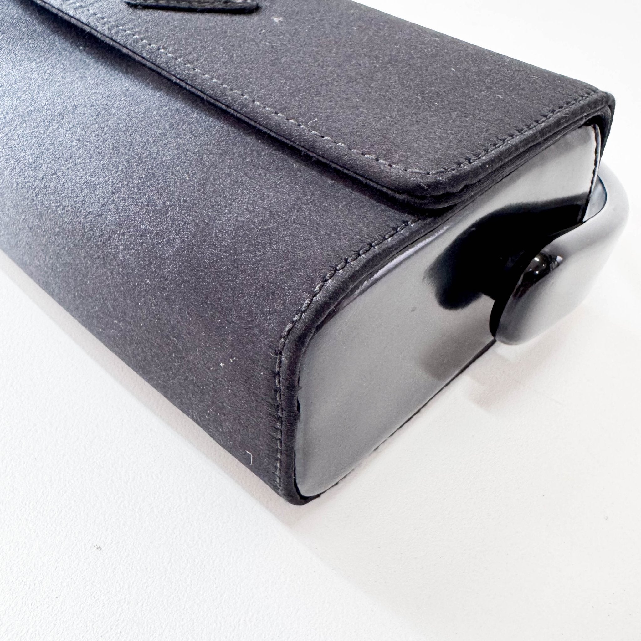 PRADA Satin Mini Black Handbag, in , Sold by HIVE PRELOVED - Handle Bags, Mini bags,