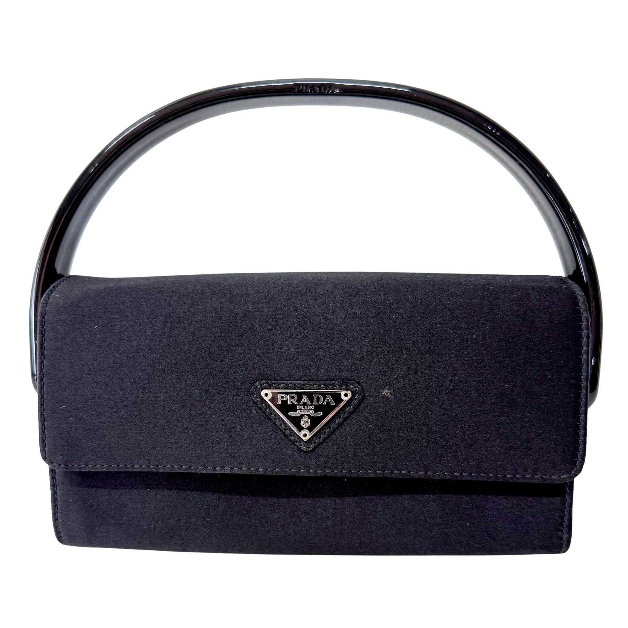 PRADA Satin Mini Black Handbag, in , Sold by HIVE PRELOVED - Handle Bags, Mini bags,