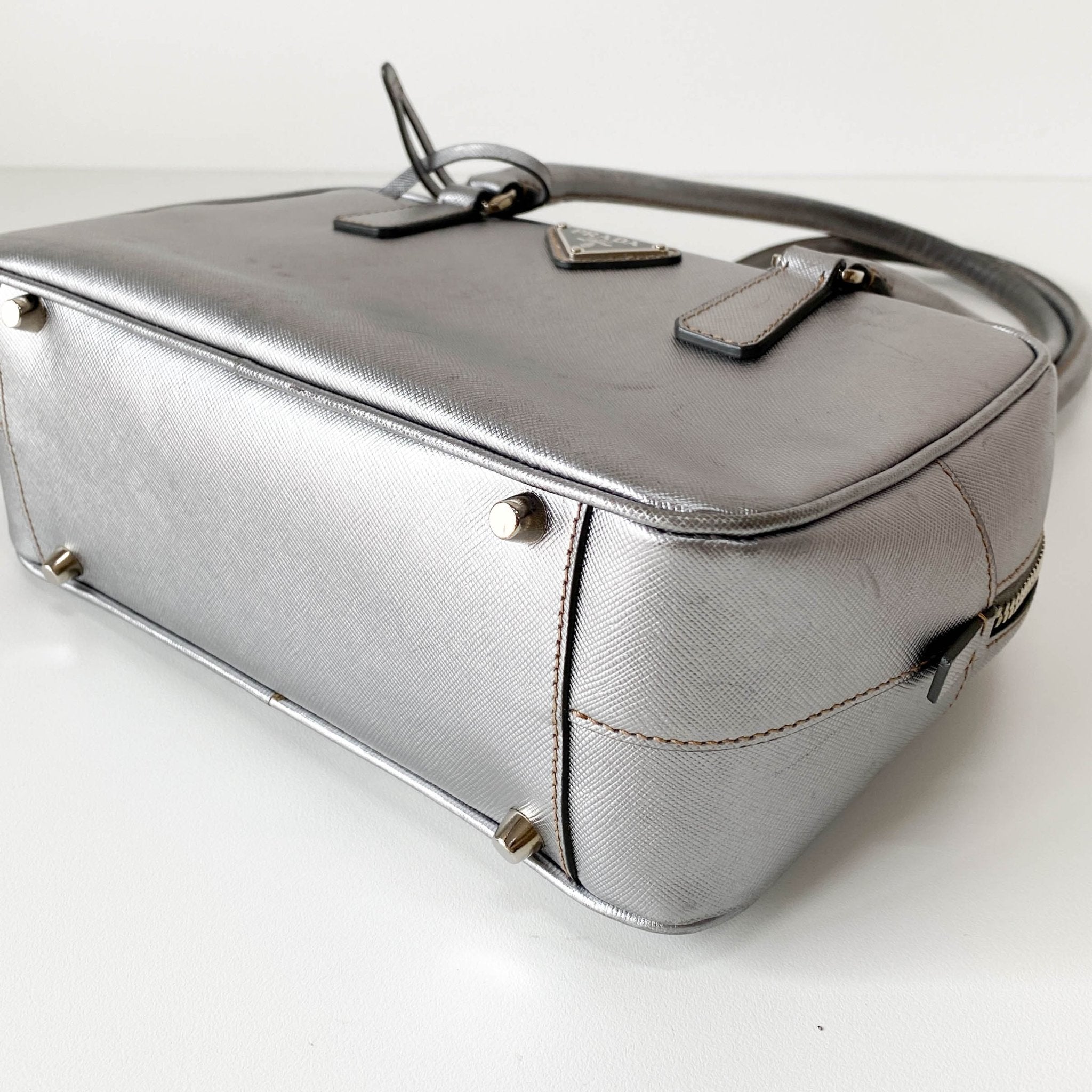 PRADA Silver Clochard Key & Lock Shoulder Bag, in , Sold by HIVE PRELOVED - Shoulder Bags, ,