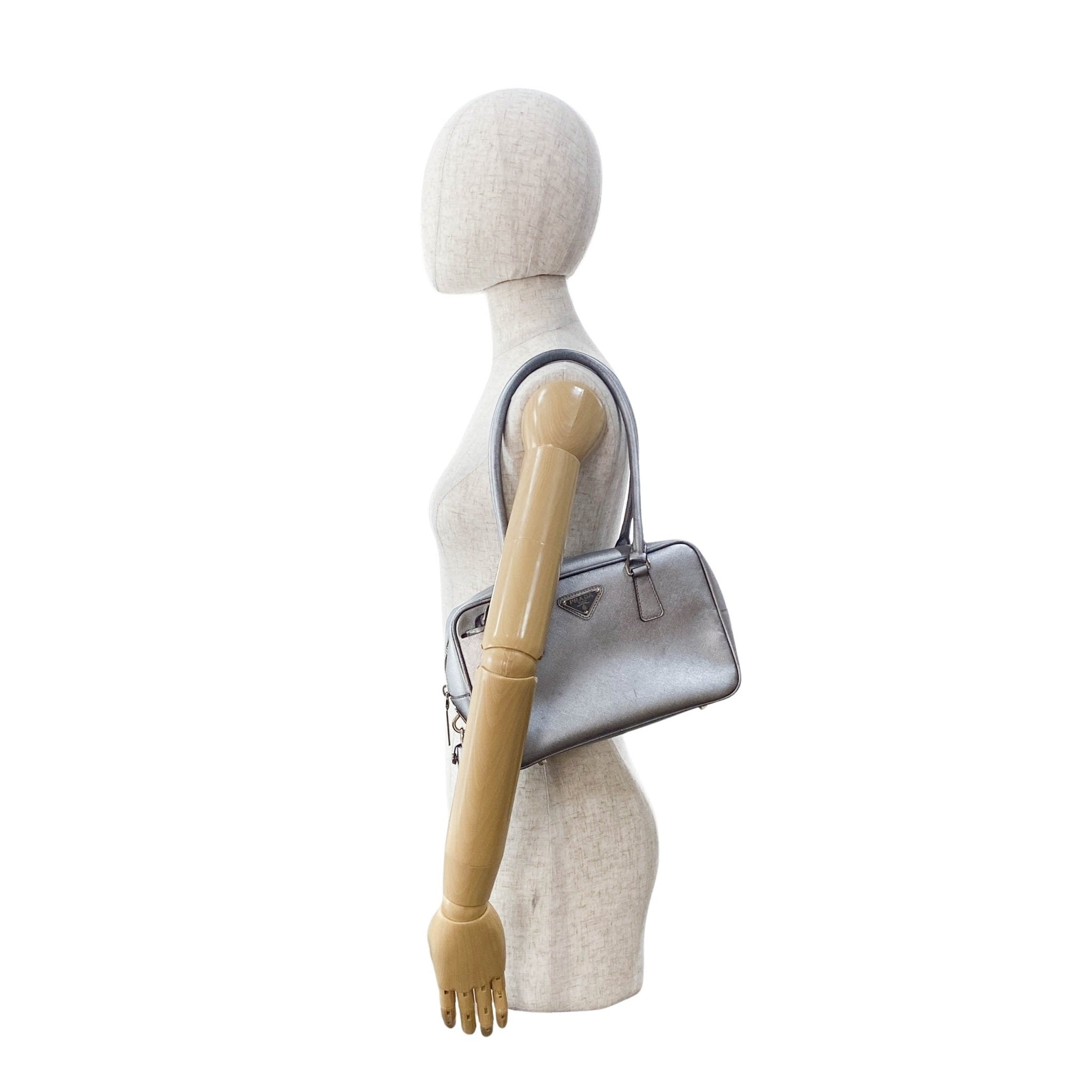 PRADA Silver Clochard Key & Lock Shoulder Bag, in , Sold by HIVE PRELOVED - Shoulder Bags, ,