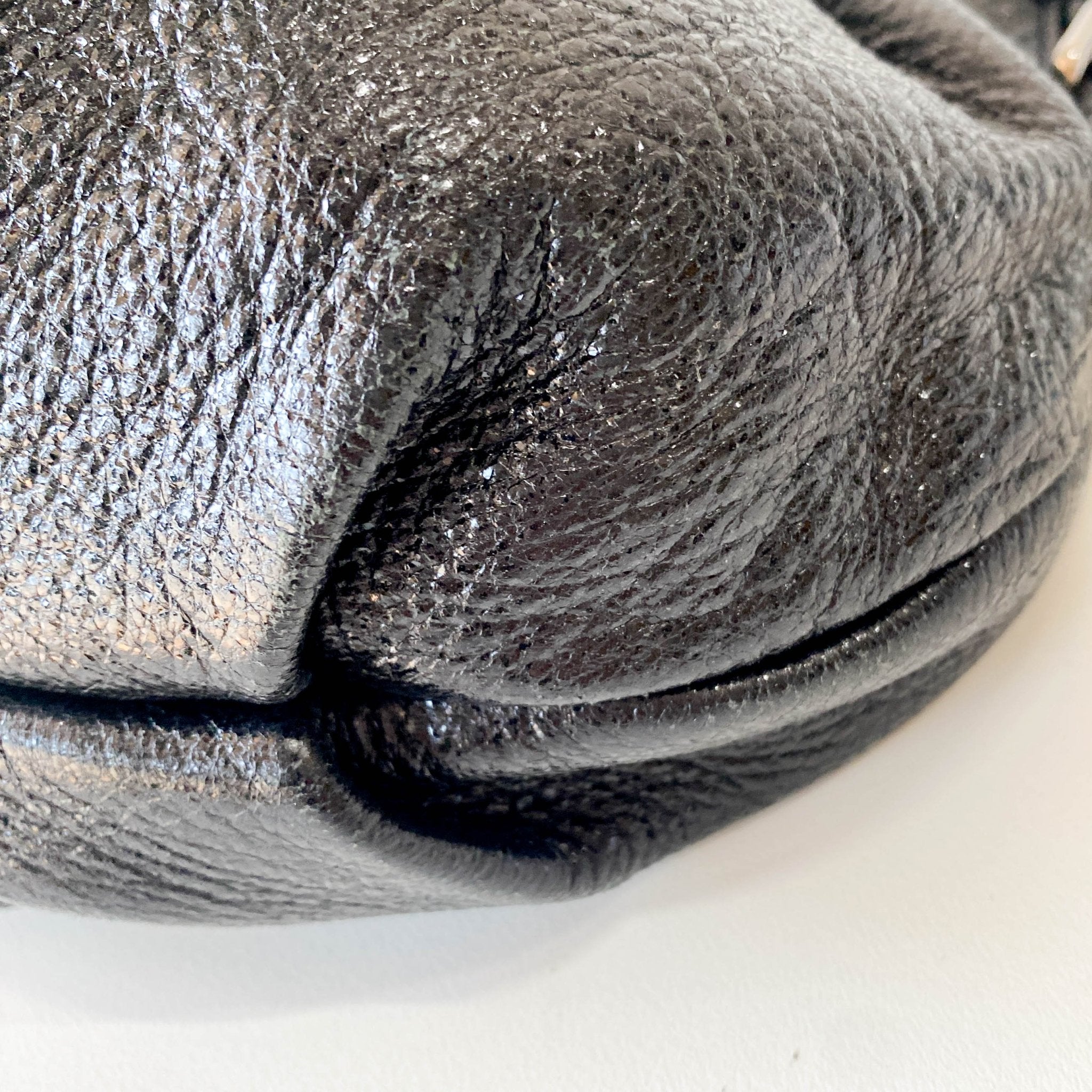 PRADA Sparkly Black Leather Shoulder Bag, in , Sold by HIVE PRELOVED - Shoulder Bags, ,