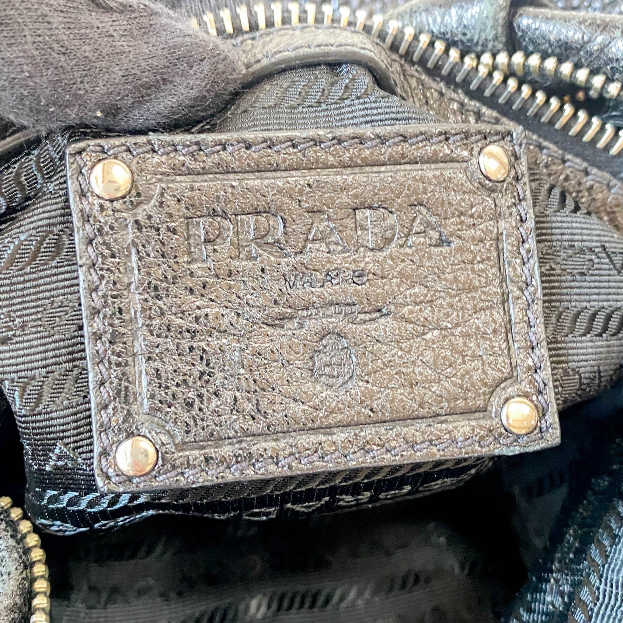 PRADA Sparkly Black Leather Shoulder Bag, in , Sold by HIVE PRELOVED - Shoulder Bags, ,