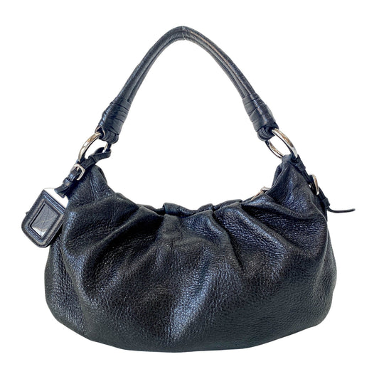 PRADA Sparkly Black Leather Shoulder Bag, in , Sold by HIVE PRELOVED - Shoulder Bags, ,