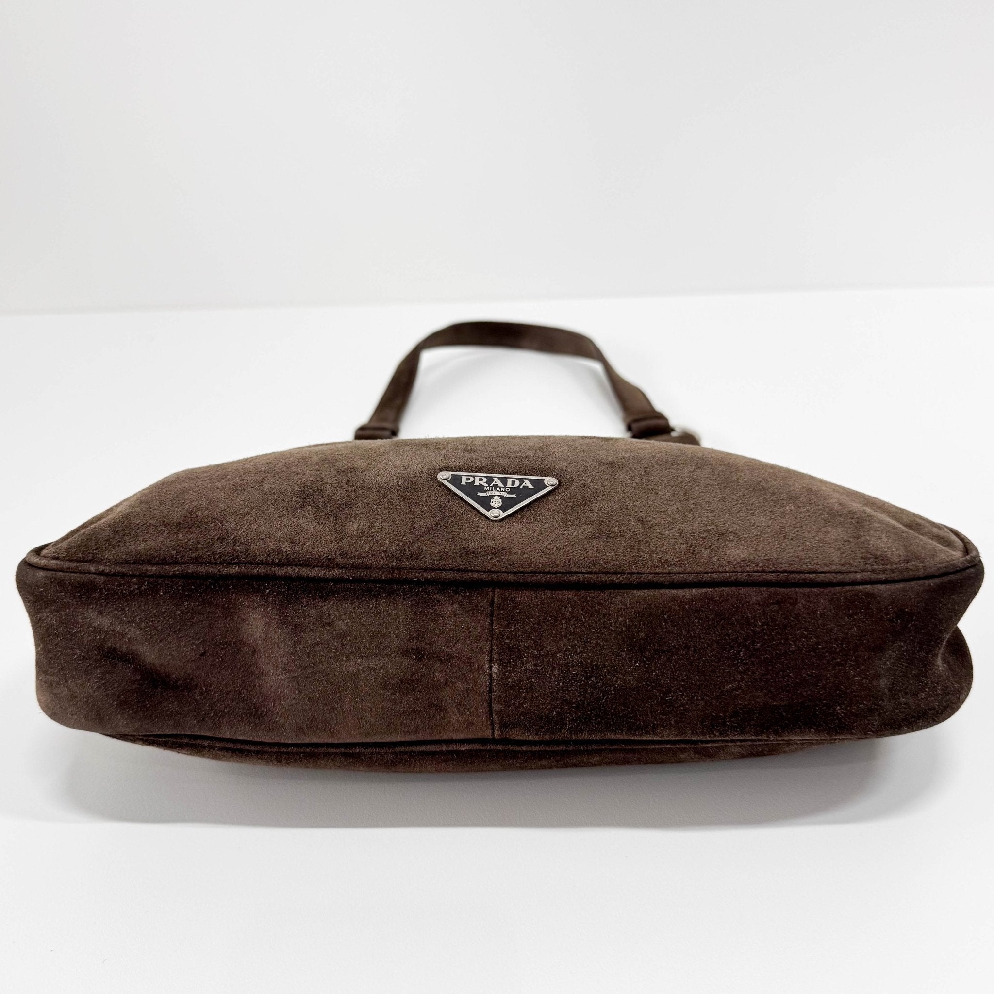 PRADA Suede Brown Shoulder Bag, in , Sold by HIVE PRELOVED - Shoulder Bags, ,