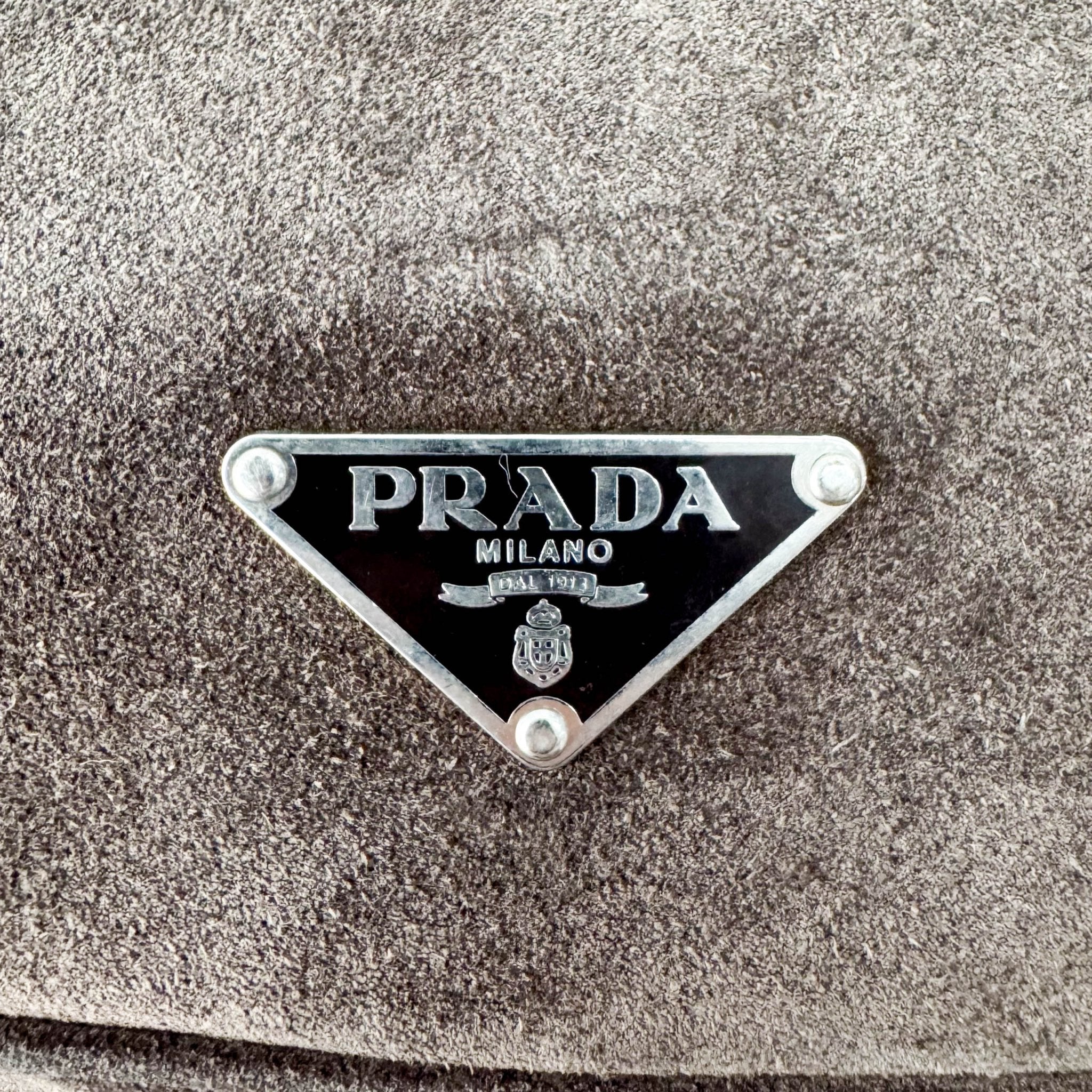 PRADA Suede Brown Shoulder Bag, in , Sold by HIVE PRELOVED - Shoulder Bags, ,