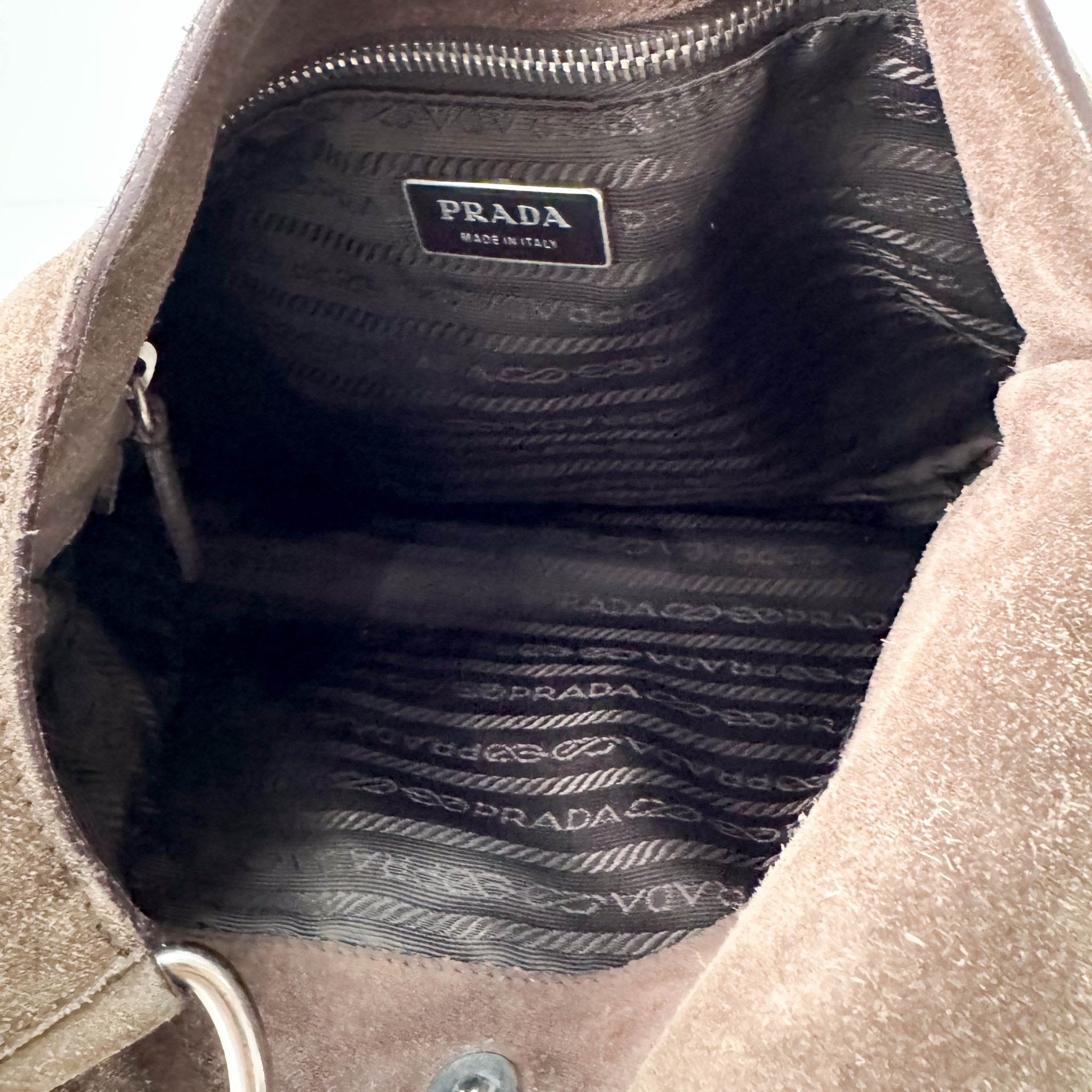 PRADA Suede Brown Shoulder Bag, in , Sold by HIVE PRELOVED - Shoulder Bags, ,