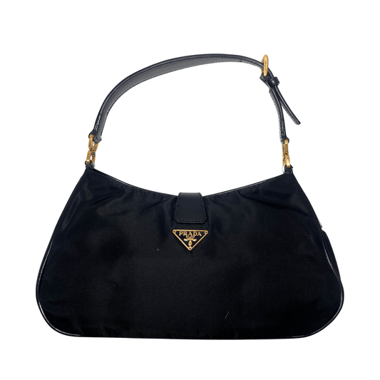 PRADA Tessuto Black Nylon Mini Shoulder Bag, in , Sold by HIVE PRELOVED - Mini bags, Shoulder Bags,