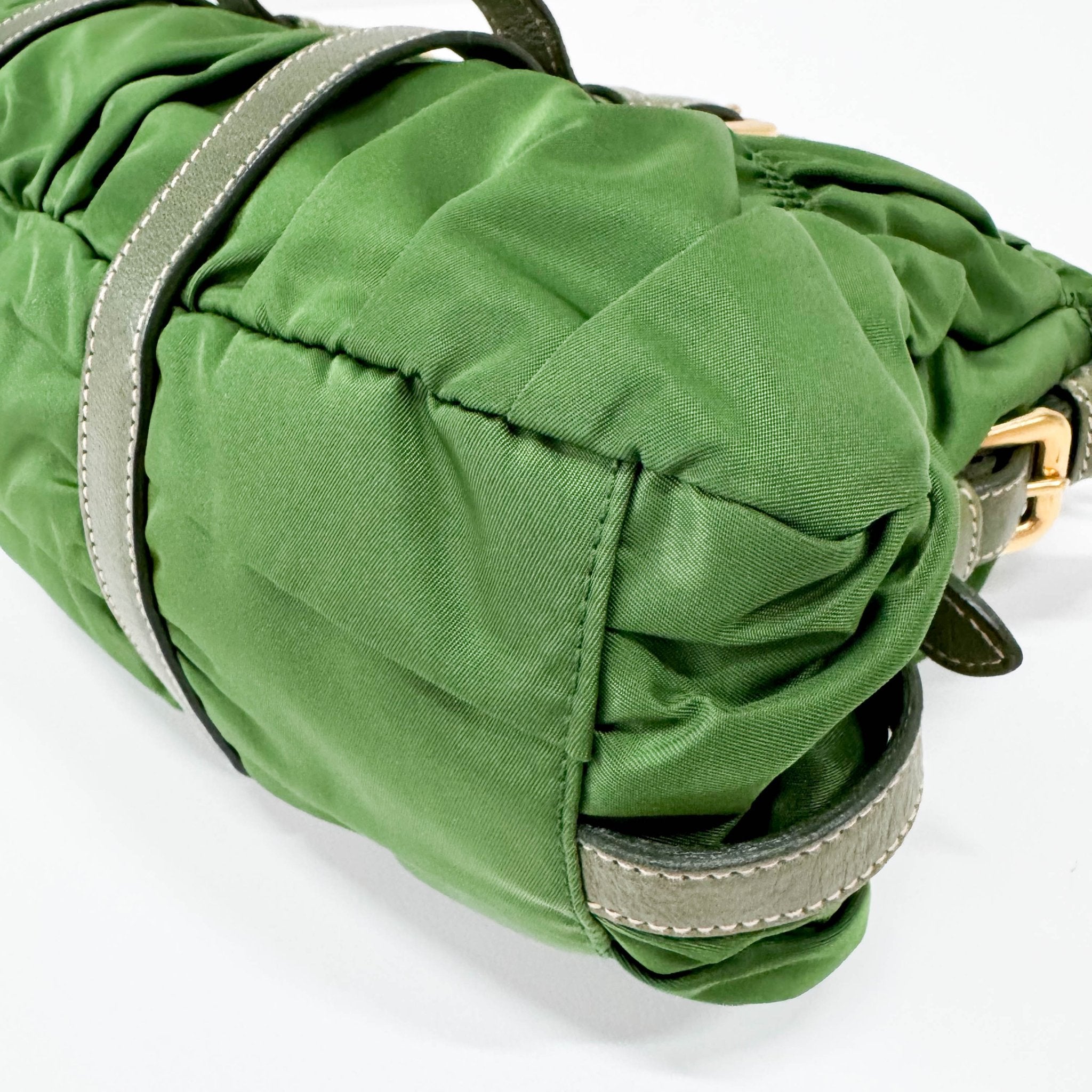 PRADA Tessuto Gaufre Nylon Green Handbag, in , Sold by HIVE PRELOVED - Handle Bags, Shoulder Bags,