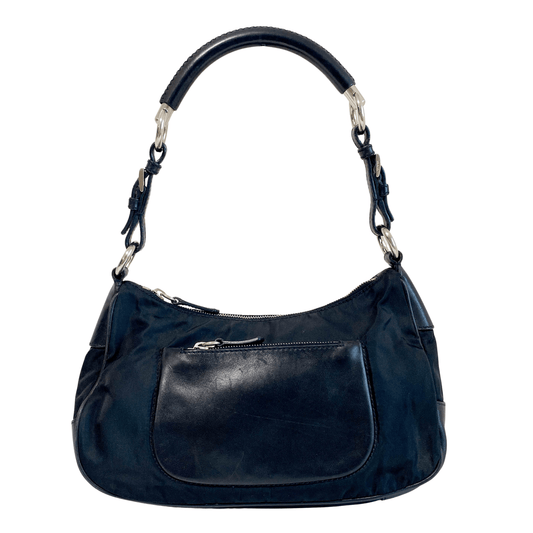 PRADA Tessuto Handle Black Nylon Shoulder Bag, in , Sold by HIVE PRELOVED - Shoulder Bags, ,