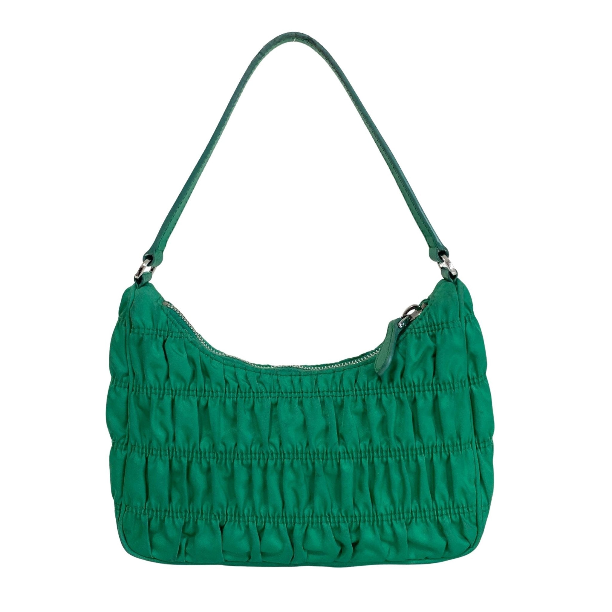 PRADA Tessuto Nylon Gaufre Hobo Shoulder Bag Mint Green, in , Sold by HIVE PRELOVED - Shoulder Bags, ,