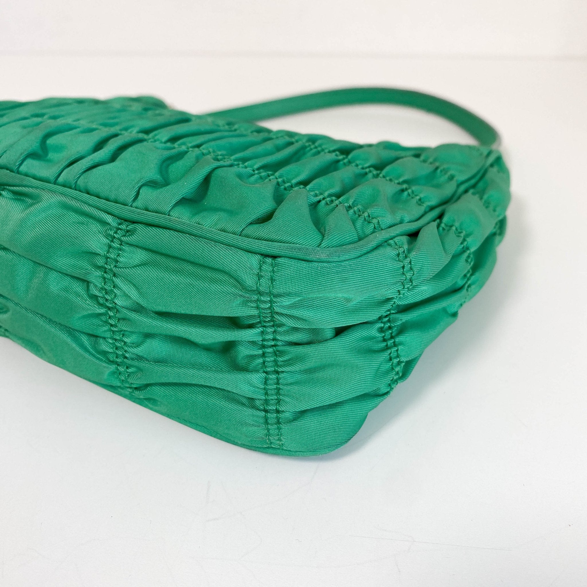 PRADA Tessuto Nylon Gaufre Hobo Shoulder Bag Mint Green, in , Sold by HIVE PRELOVED - Shoulder Bags, ,