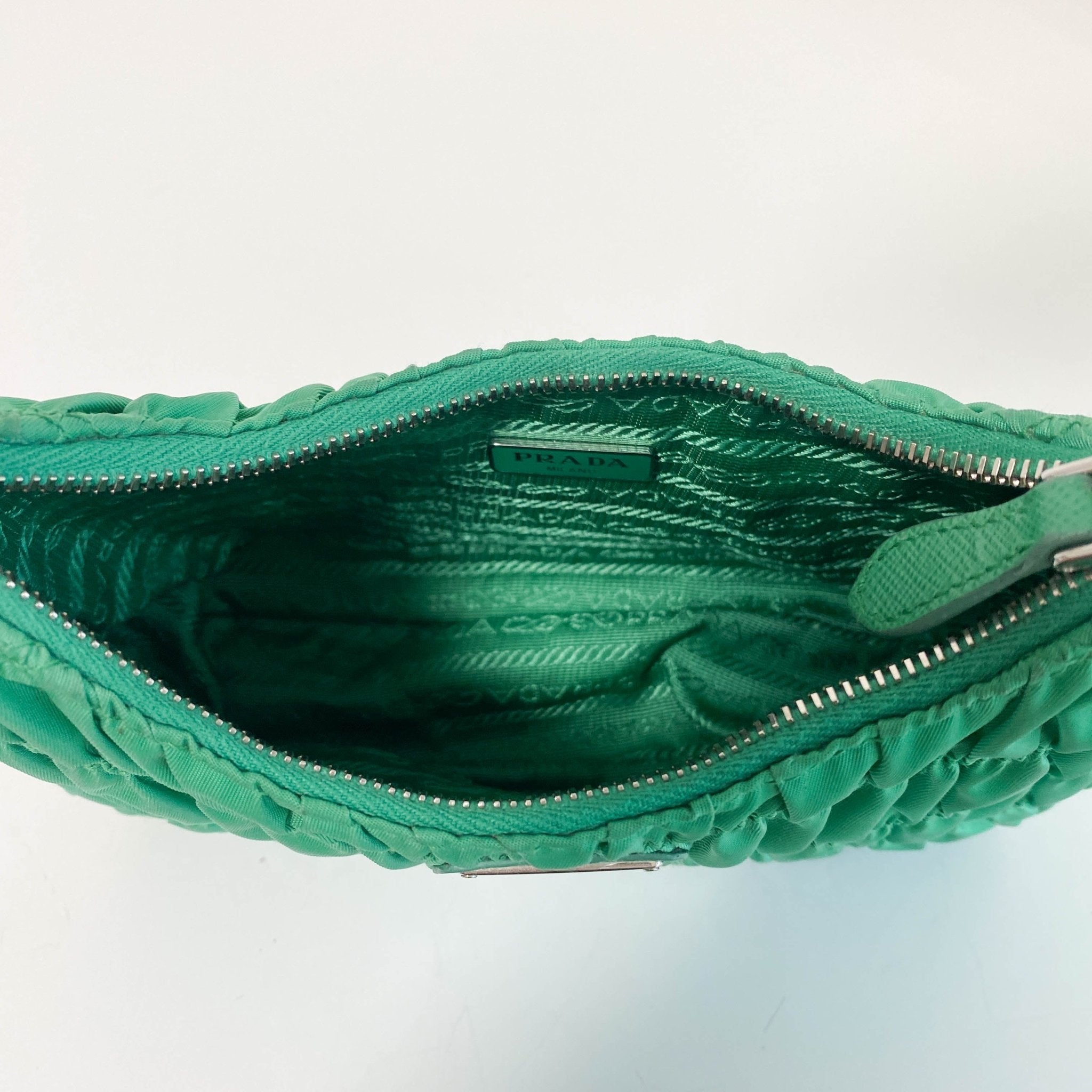 PRADA Tessuto Nylon Gaufre Hobo Shoulder Bag Mint Green, in , Sold by HIVE PRELOVED - Shoulder Bags, ,