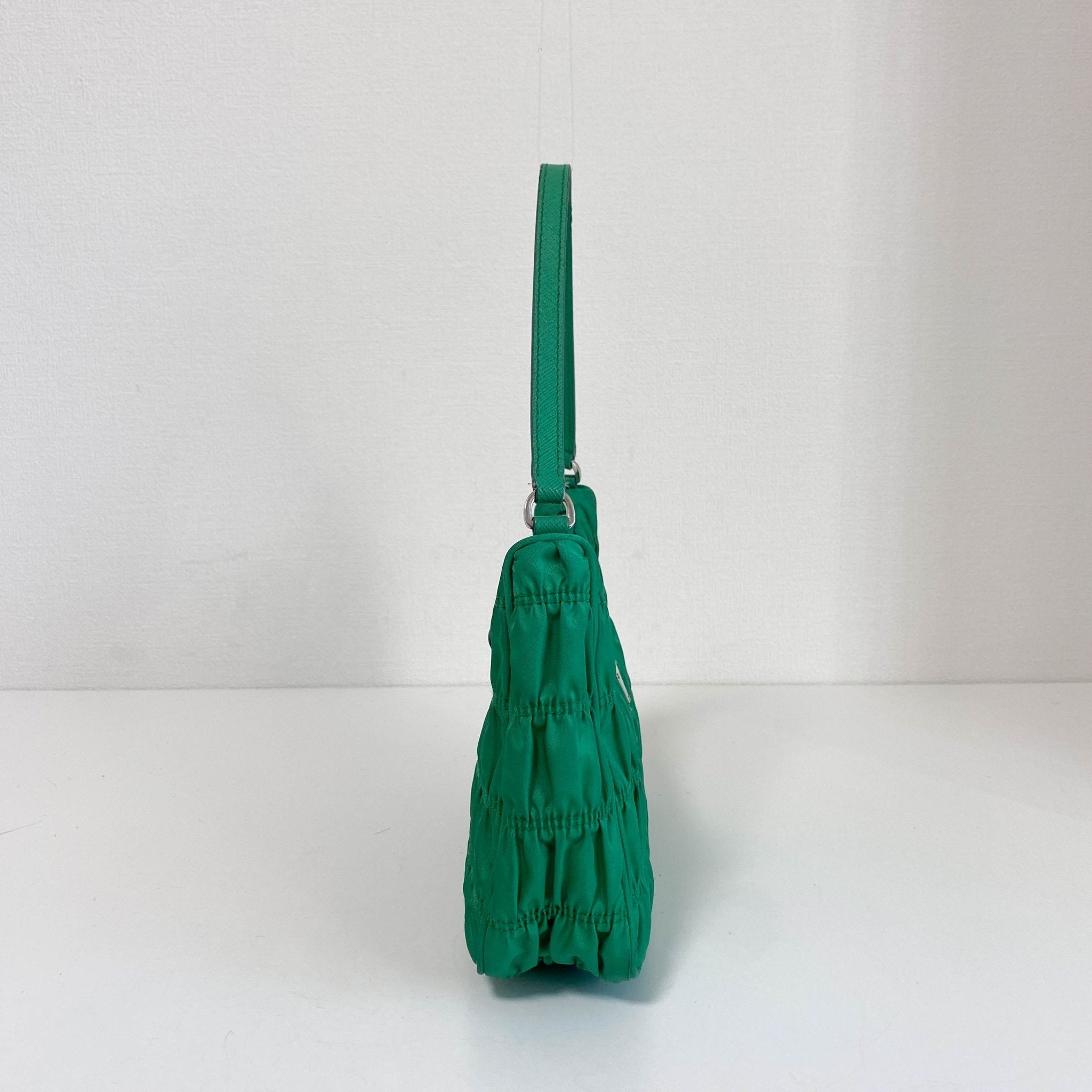 PRADA Tessuto Nylon Gaufre Hobo Shoulder Bag Mint Green, in , Sold by HIVE PRELOVED - Shoulder Bags, ,