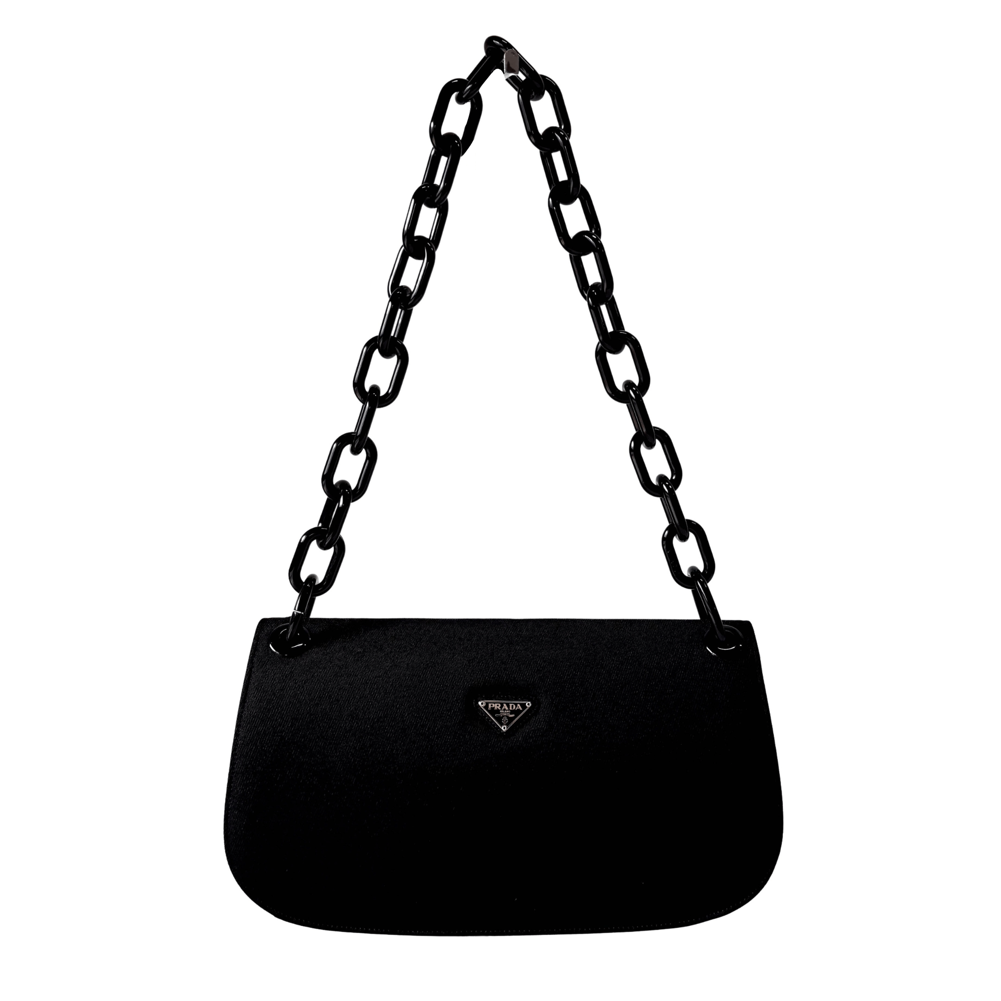 PRADA Tessuto Swing Black Cloth Shoulder Bag, in , Sold by HIVE PRELOVED - Shoulder Bags, ,