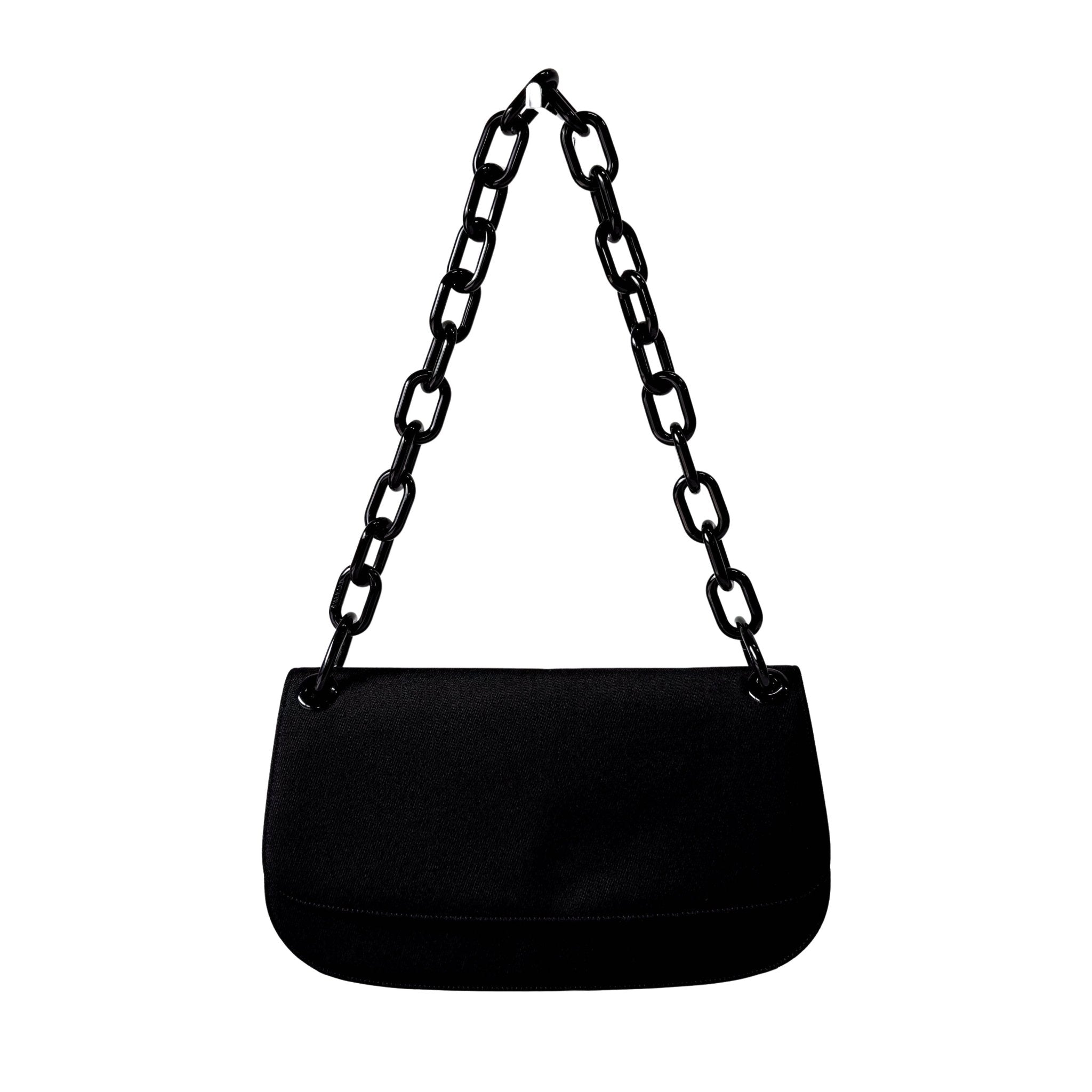 PRADA Tessuto Swing Black Cloth Shoulder Bag, in , Sold by HIVE PRELOVED - Shoulder Bags, ,