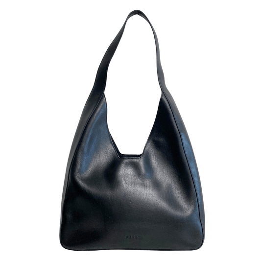 PRADA Vintage Black Leather Hobo Shoulder Bag, in , Sold by HIVE PRELOVED - Shoulder Bags, ,