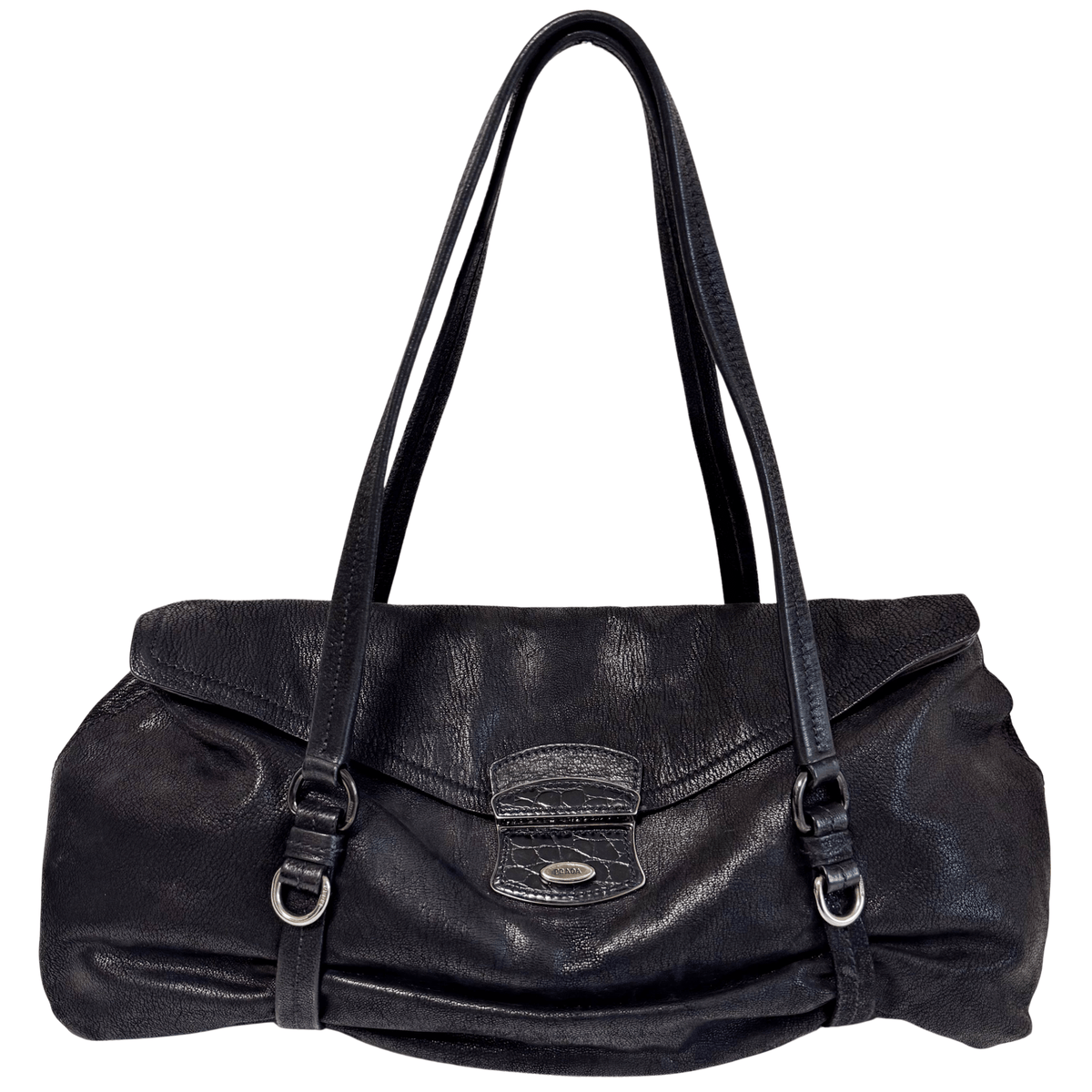 バッグ Archive LEATHER SHOULDER BAG BLACK Maison Margiela Archive Maison Margiela Leather Shoulder Bag