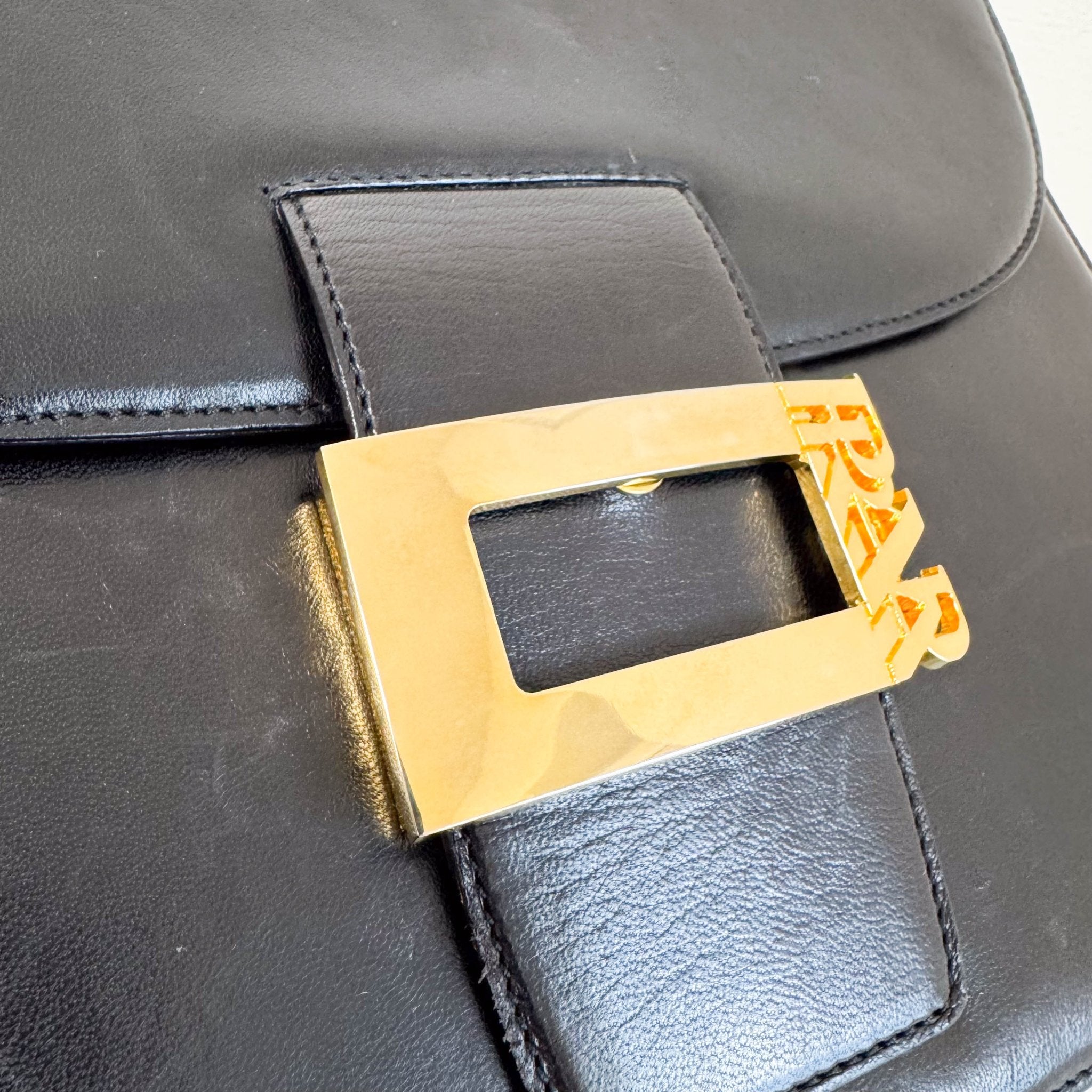 PRADA Vintage Black Leather Top Handle Bag, in , Sold by HIVE PRELOVED - Handle Bags, ,