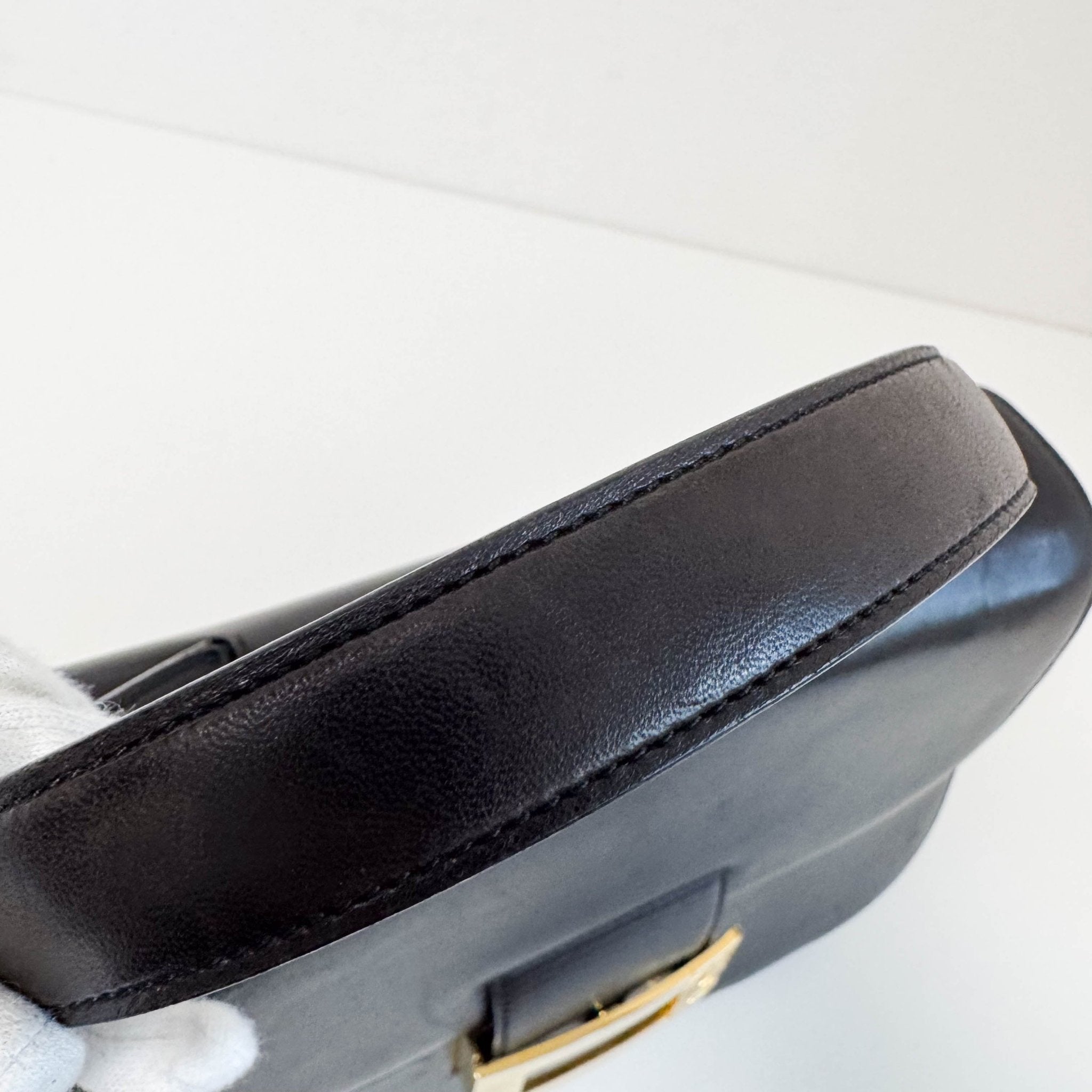 PRADA Vintage Black Leather Top Handle Bag, in , Sold by HIVE PRELOVED - Handle Bags, ,