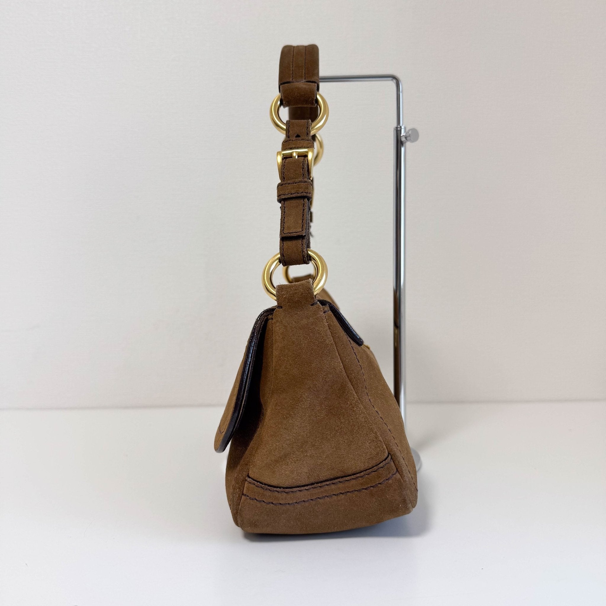 PRADA Vintage Brown Suede Shoulder Bag, in , Sold by HIVE PRELOVED - Shoulder Bags, ,