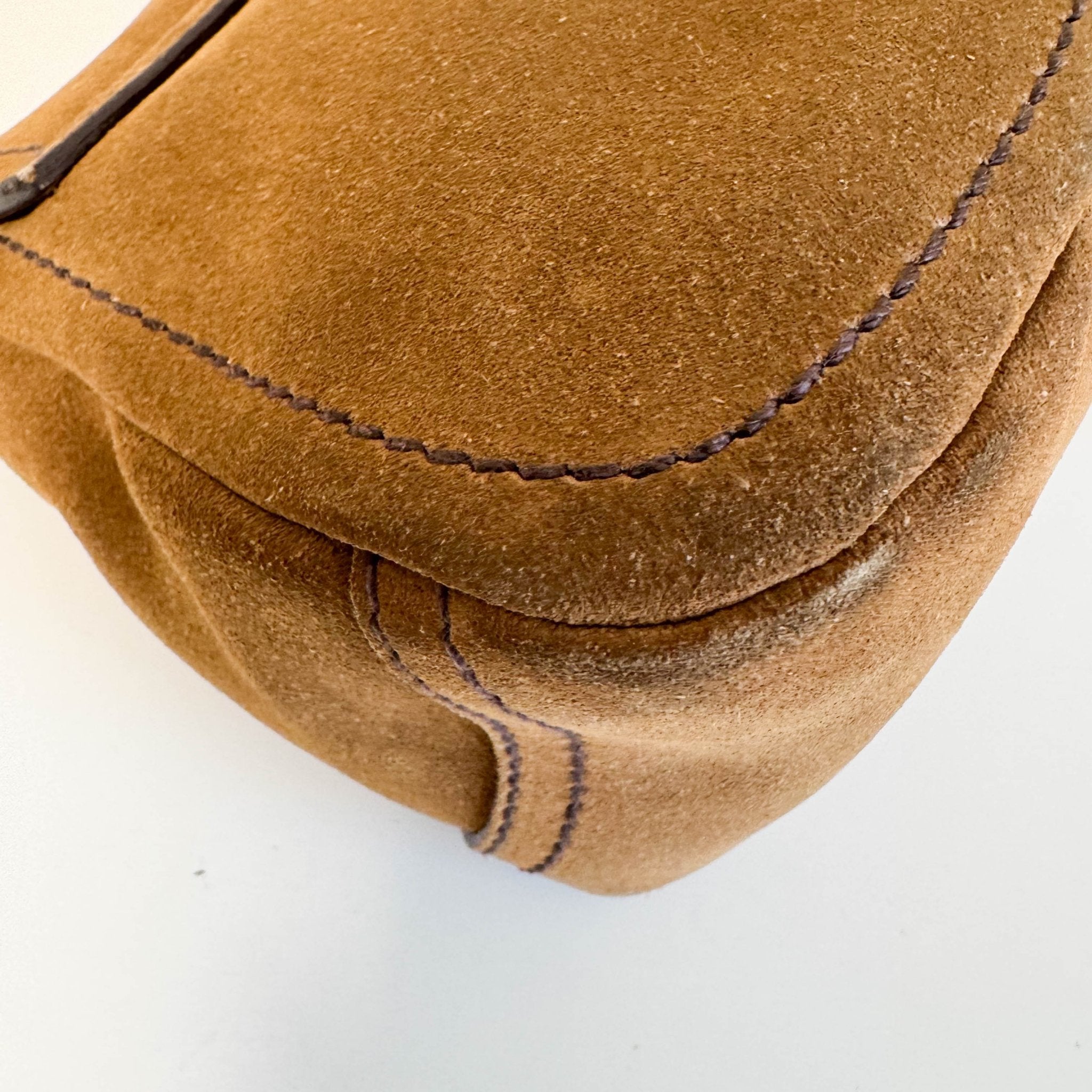 PRADA Vintage Brown Suede Shoulder Bag, in , Sold by HIVE PRELOVED - Shoulder Bags, ,