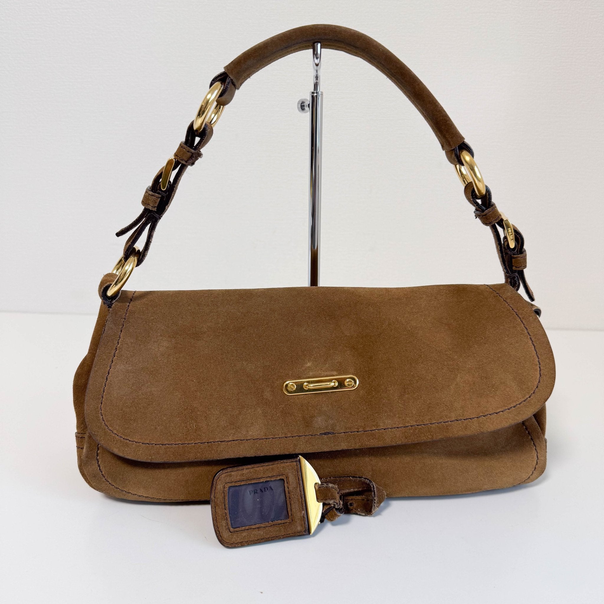 PRADA Vintage Brown Suede Shoulder Bag, in , Sold by HIVE PRELOVED - Shoulder Bags, ,
