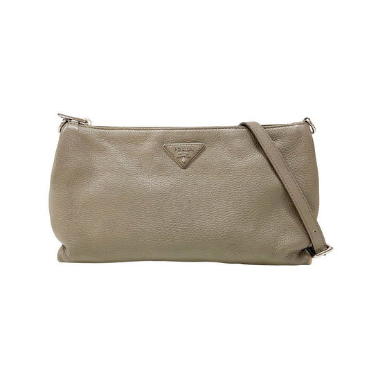 PRADA Vintage Grey Leather Crossbody Bag, in , Sold by HIVE PRELOVED - Shoulder Bags, ,