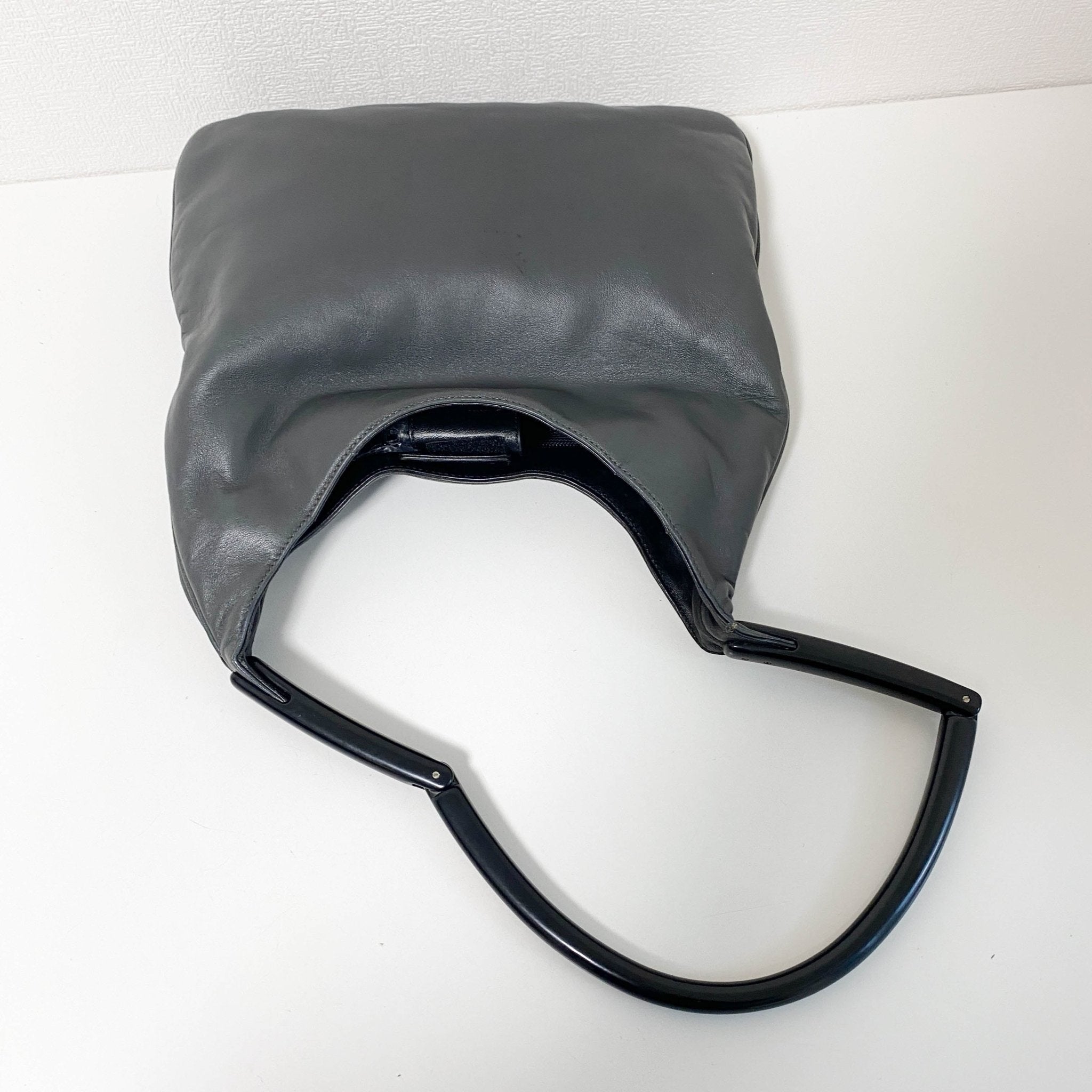 PRADA Vintage Hobo Leather Grey Totes, in , Sold by HIVE PRELOVED - Shoulder Bags, ,