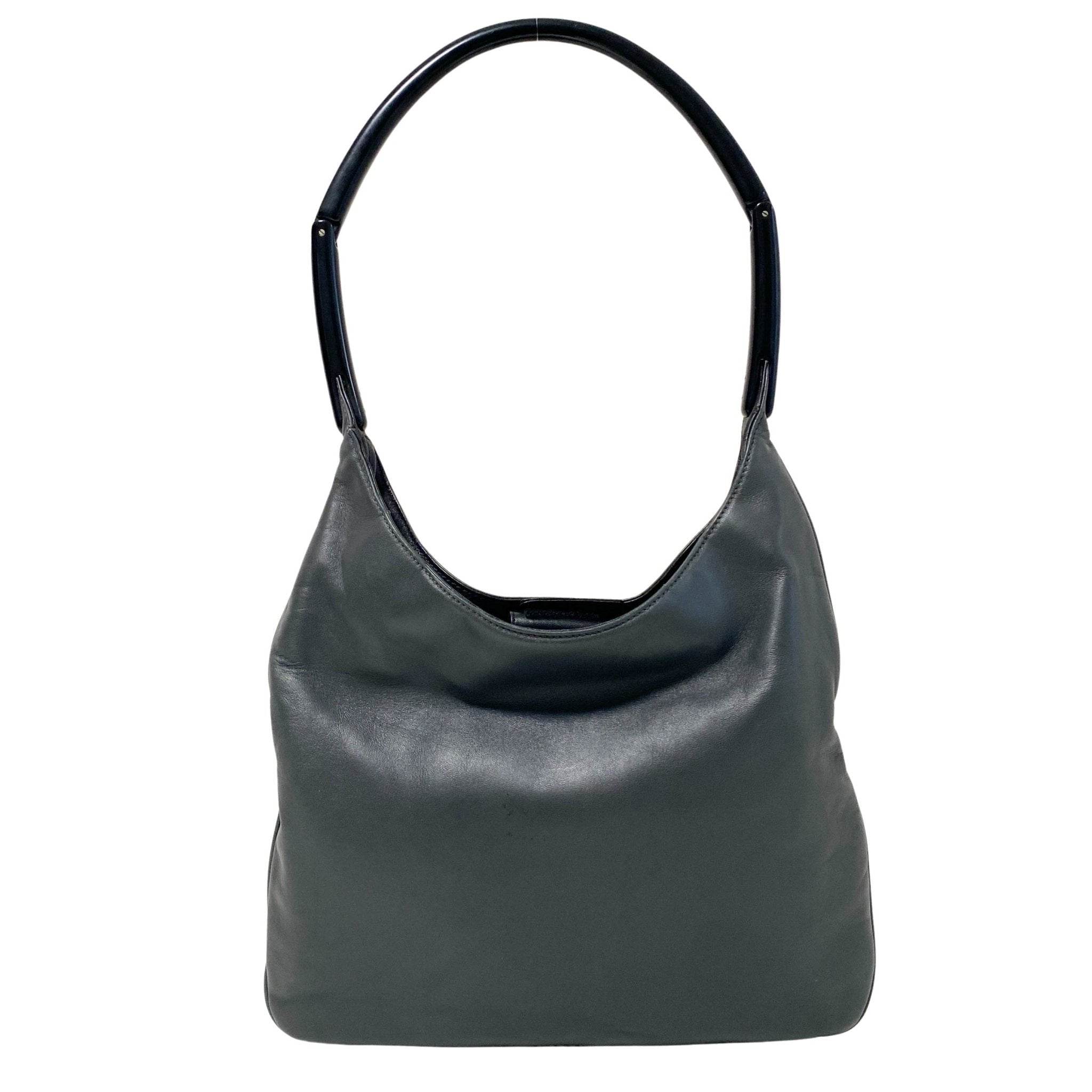 PRADA Vintage Hobo Leather Grey Totes, in , Sold by HIVE PRELOVED - Shoulder Bags, ,