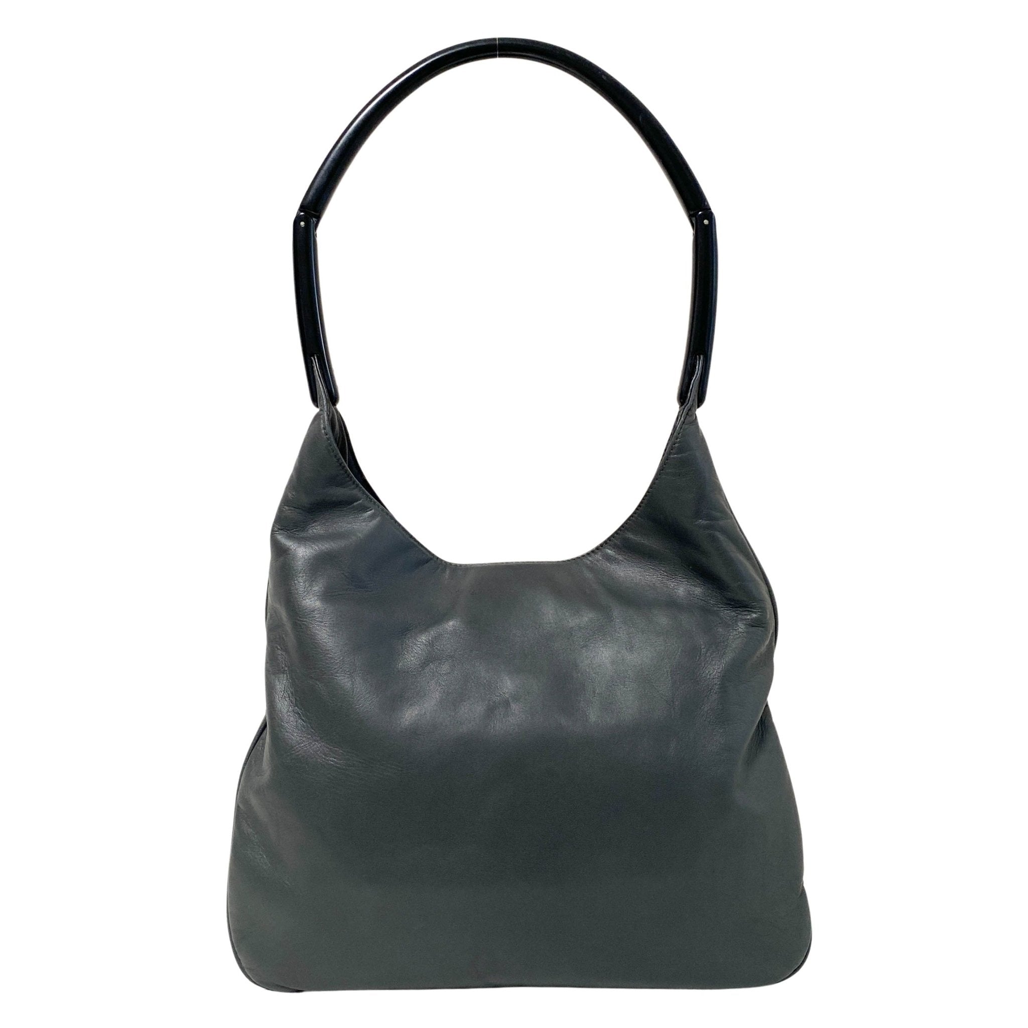 PRADA Vintage Hobo Leather Grey Totes, in , Sold by HIVE PRELOVED - Shoulder Bags, ,