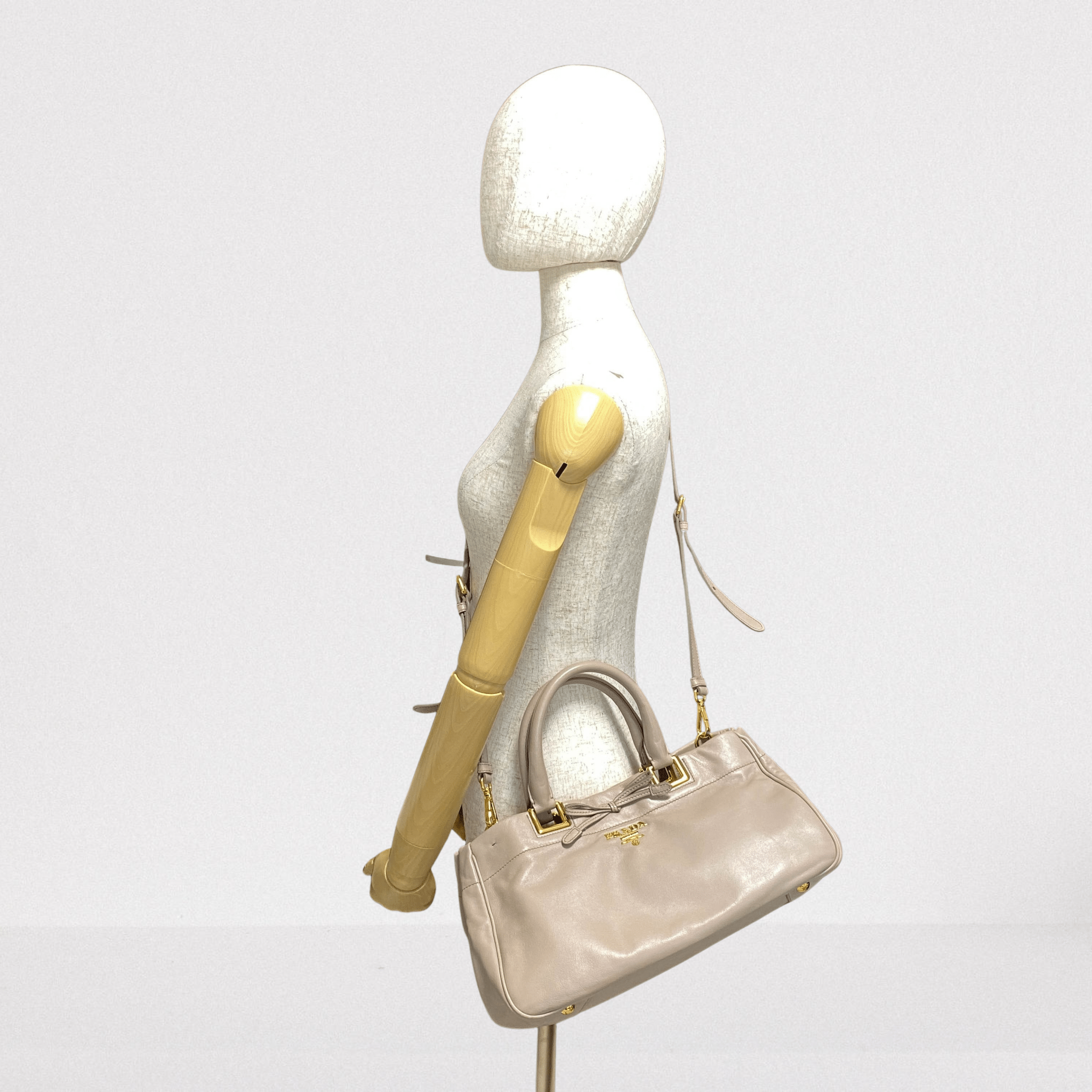 PRADA Vintage Horizontal Beige Handlebag, in , Sold by HIVE PRELOVED - Handle Bags, ,