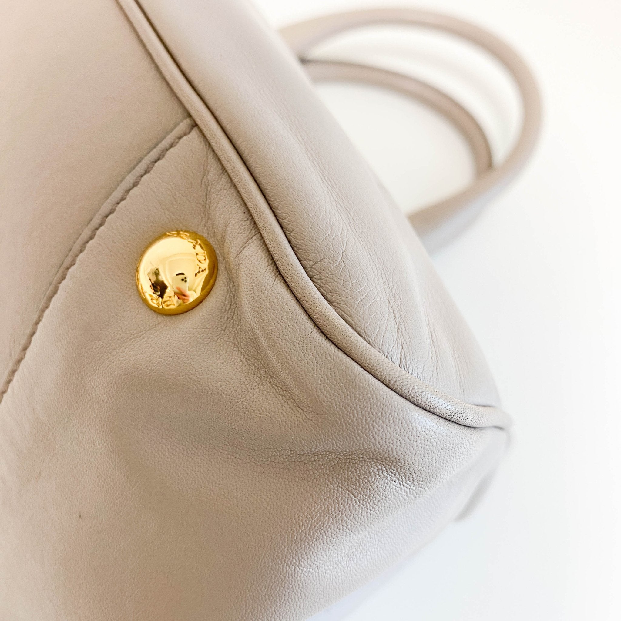 PRADA Vintage Horizontal Beige Handlebag, in , Sold by HIVE PRELOVED - Handle Bags, ,