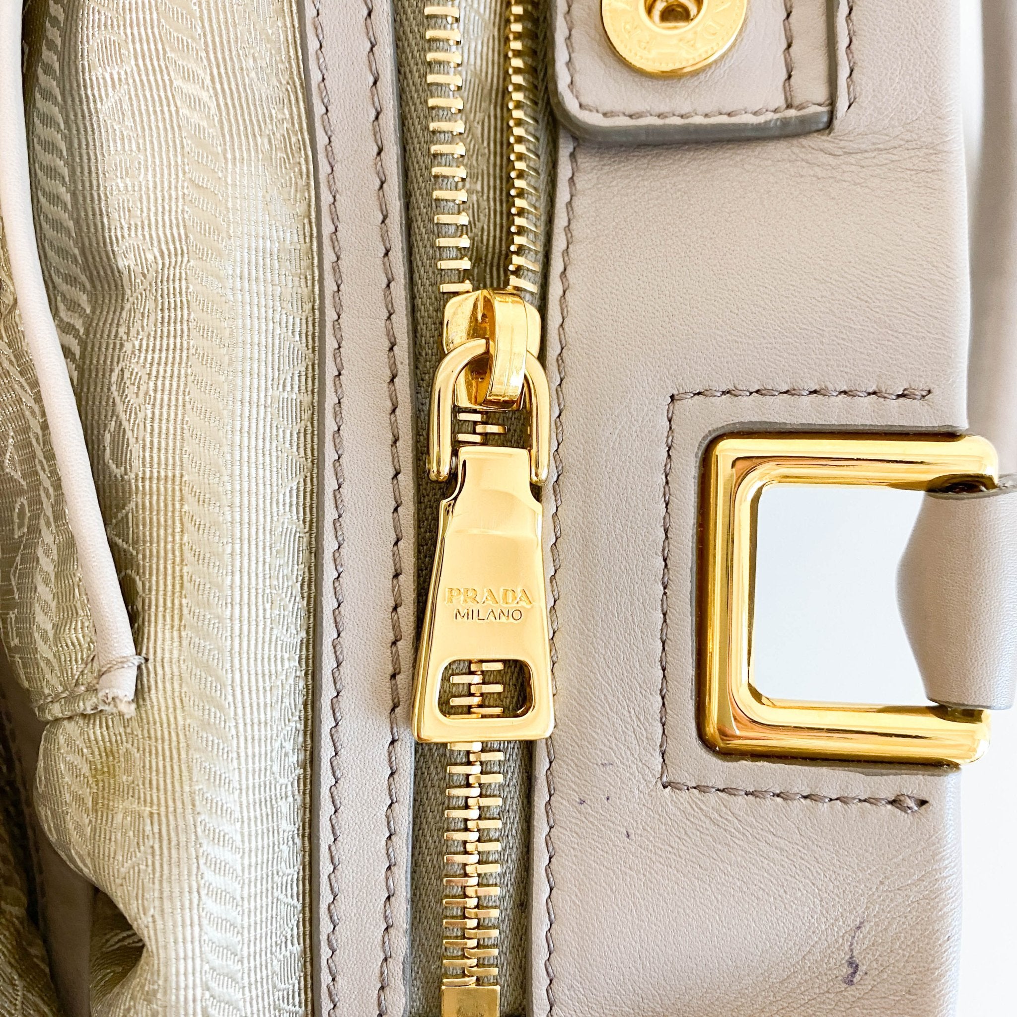 PRADA Vintage Horizontal Beige Handlebag, in , Sold by HIVE PRELOVED - Handle Bags, ,