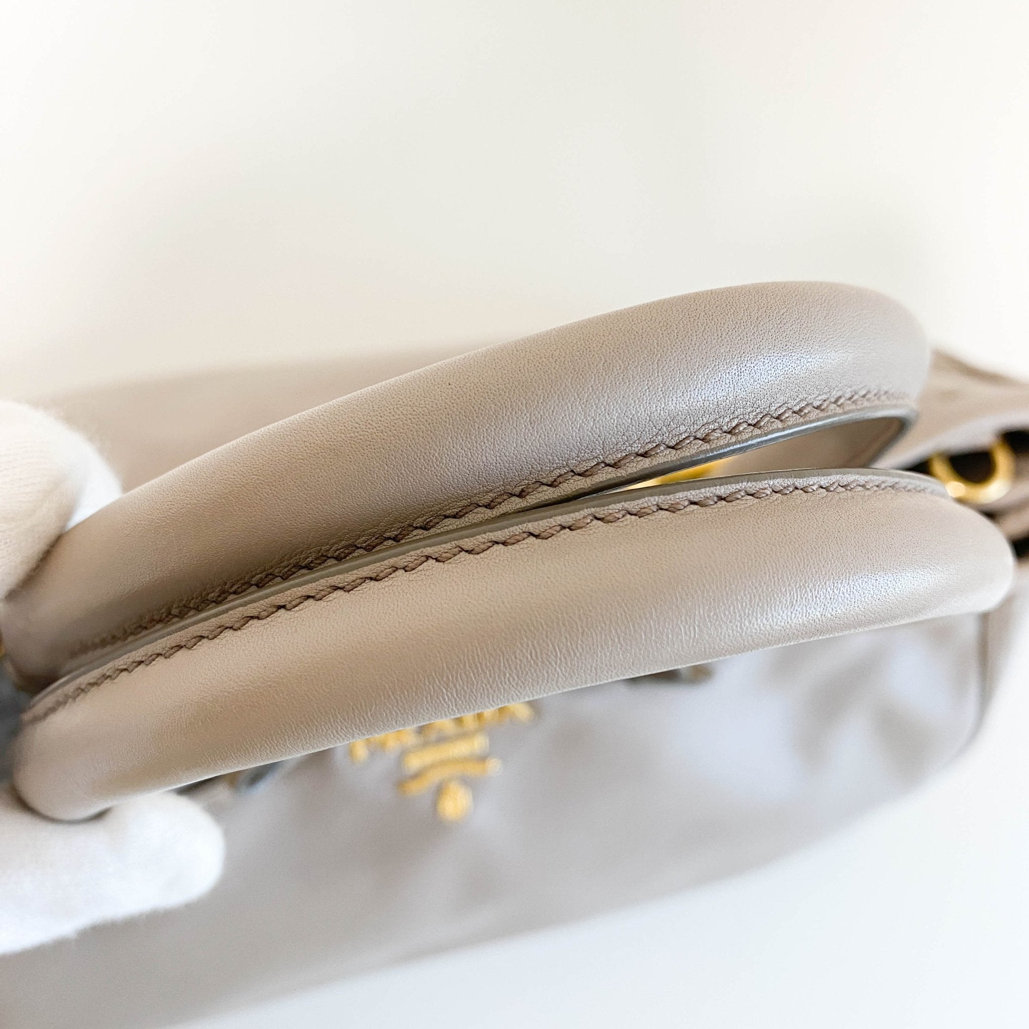 PRADA Vintage Horizontal Beige Handlebag, in , Sold by HIVE PRELOVED - Handle Bags, ,