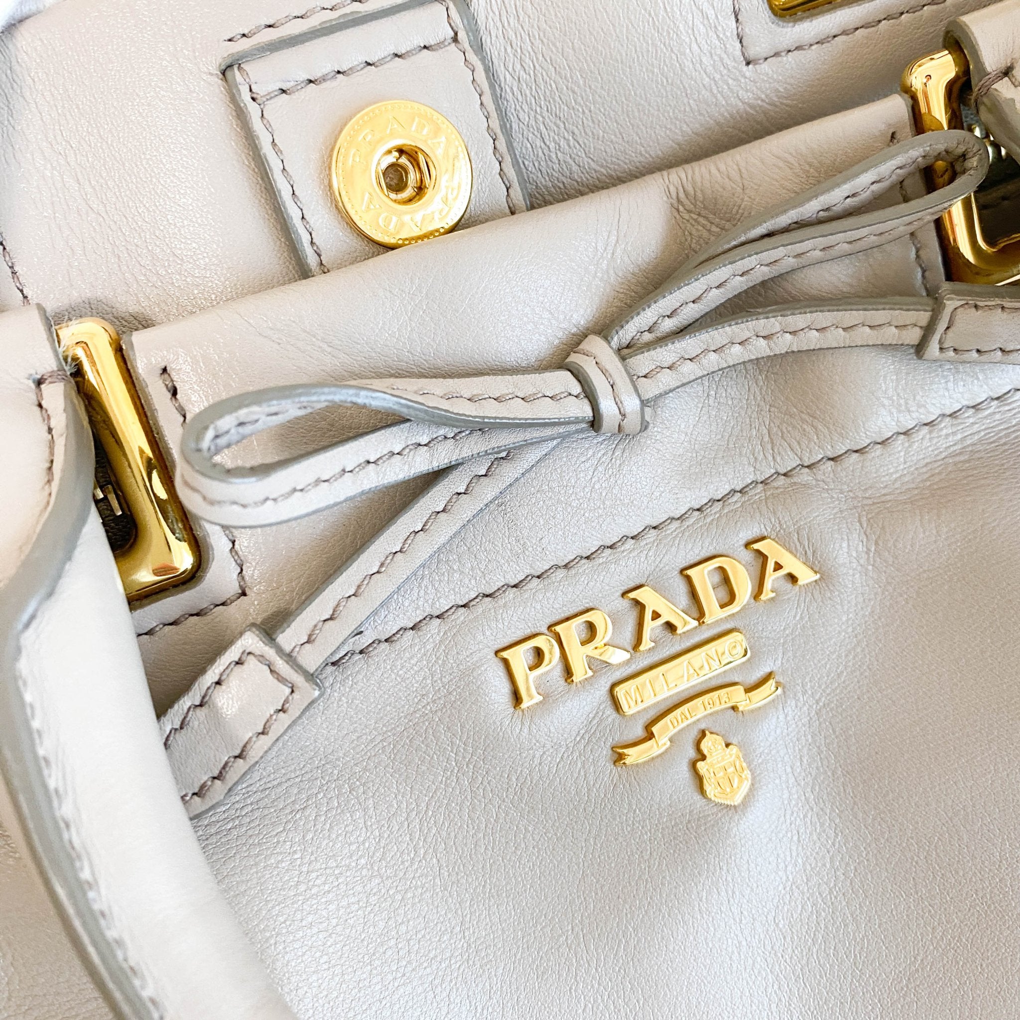 PRADA Vintage Horizontal Beige Handlebag, in , Sold by HIVE PRELOVED - Handle Bags, ,