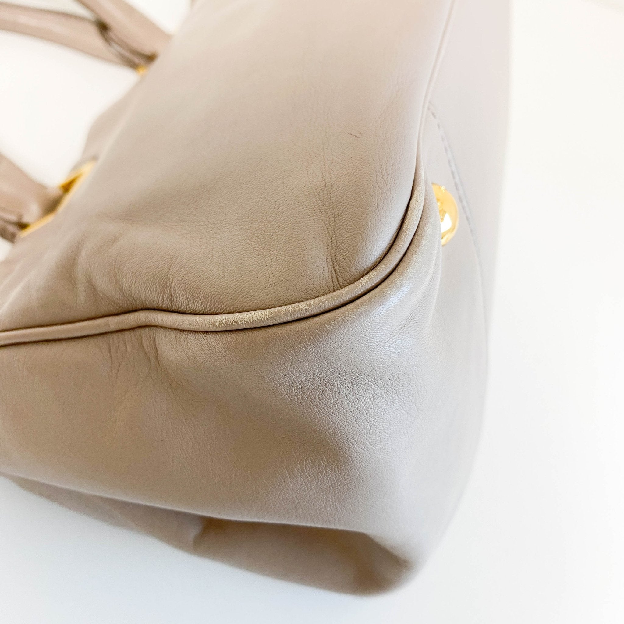PRADA Vintage Horizontal Beige Handlebag, in , Sold by HIVE PRELOVED - Handle Bags, ,
