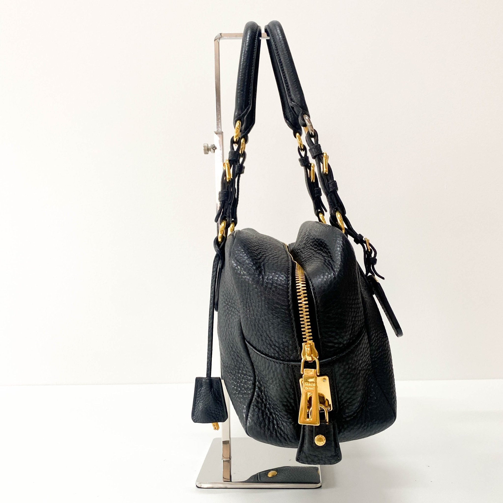 PRADA Vintage Leather Black Handbag, in , Sold by HIVE PRELOVED - Shoulder Bags, ,