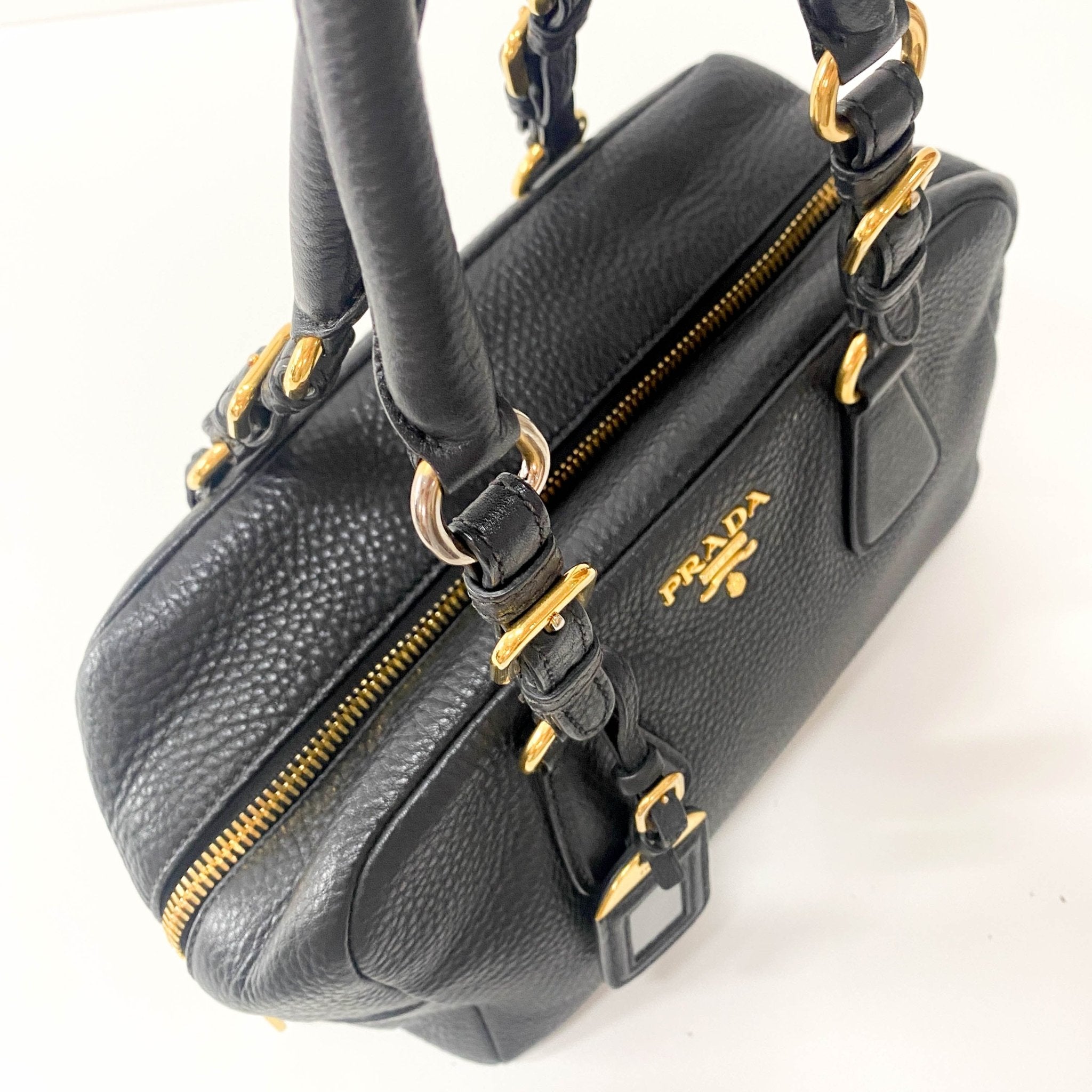 PRADA Vintage Leather Black Handbag, in , Sold by HIVE PRELOVED - Shoulder Bags, ,