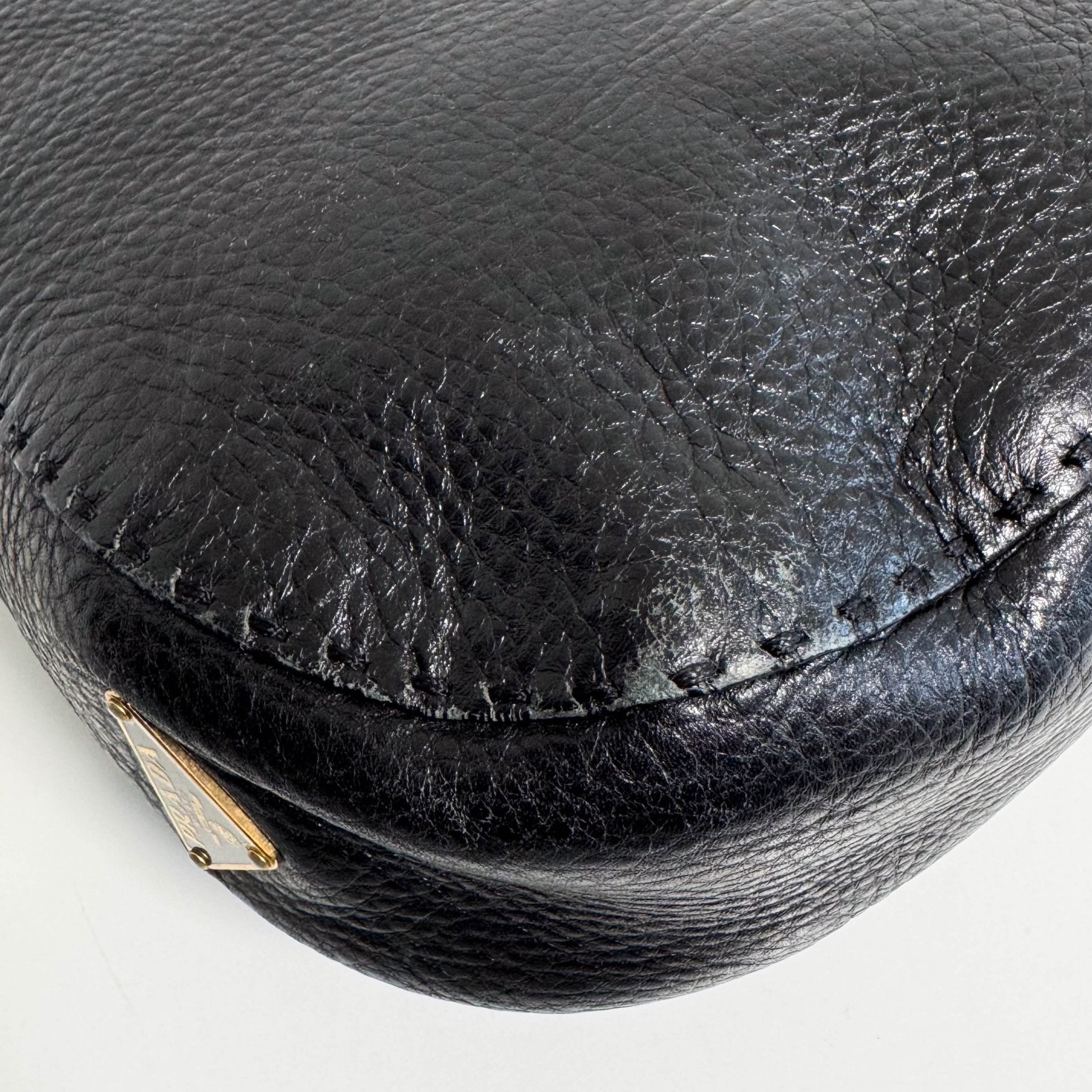 PRADA Vintage Lether Black Shoulder Bag, in , Sold by HIVE PRELOVED - Shoulder Bags, ,