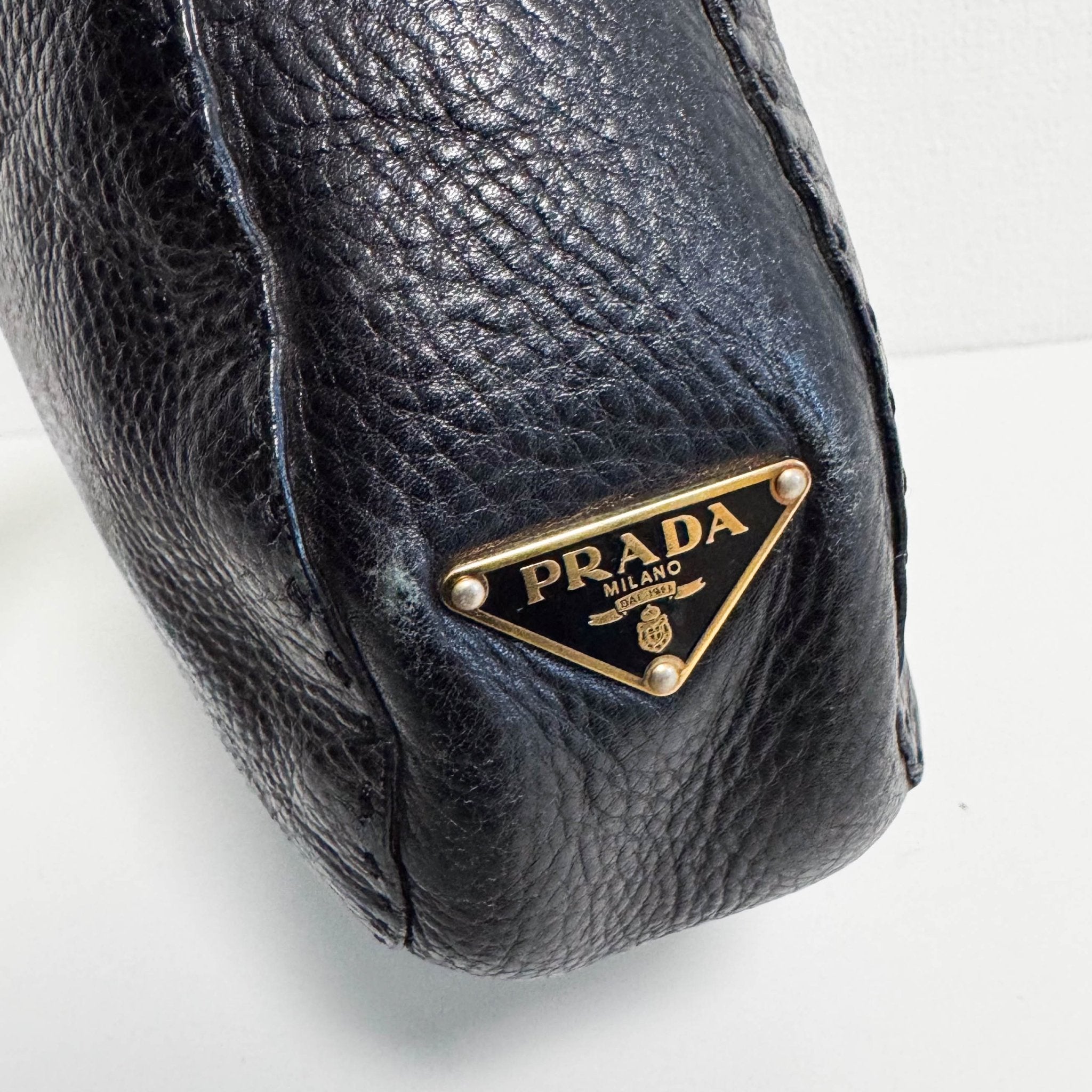 PRADA Vintage Lether Black Shoulder Bag, in , Sold by HIVE PRELOVED - Shoulder Bags, ,