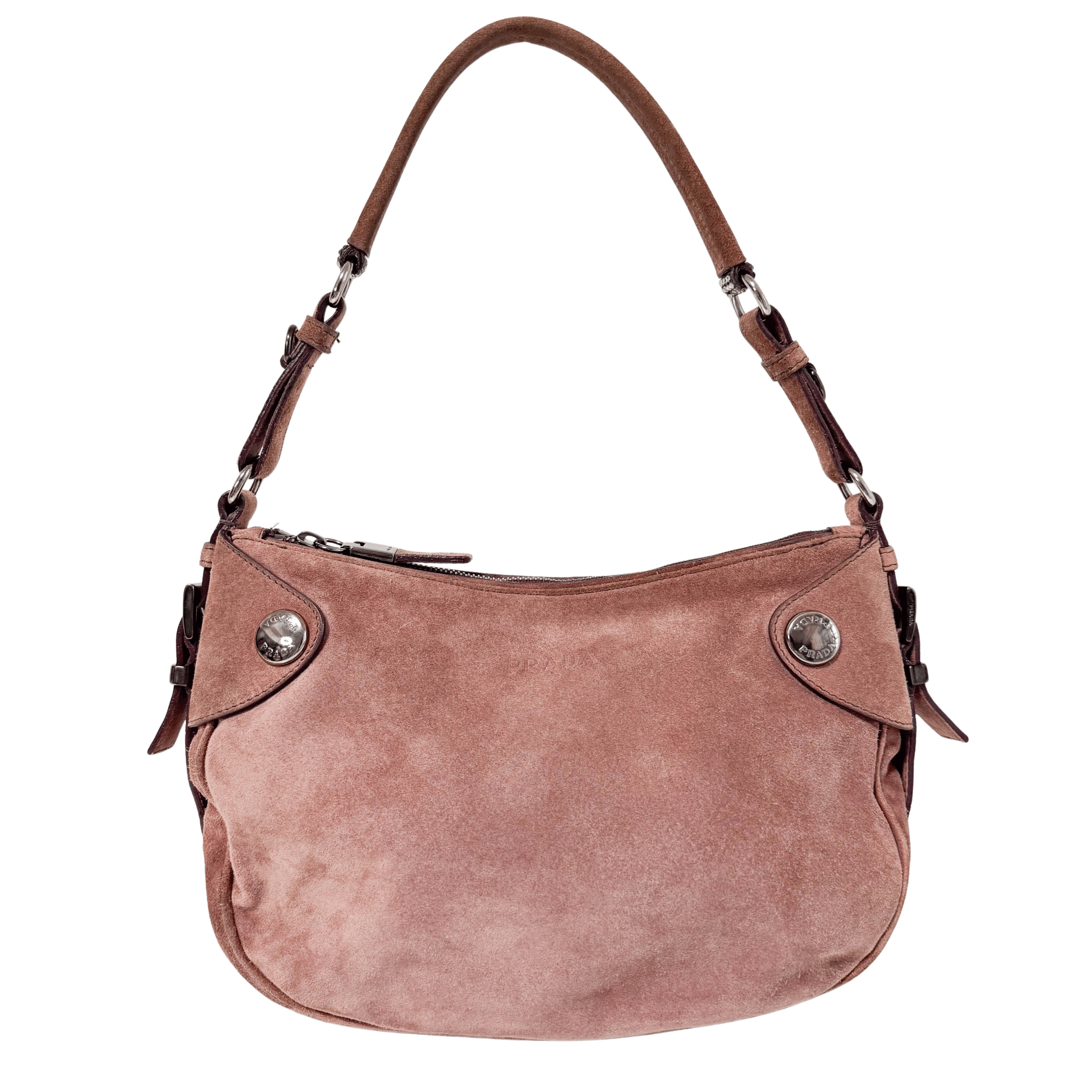 PRADA Vintage Suede Brown Shoulder Bag, in , Sold by HIVE PRELOVED - Shoulder Bags, ,