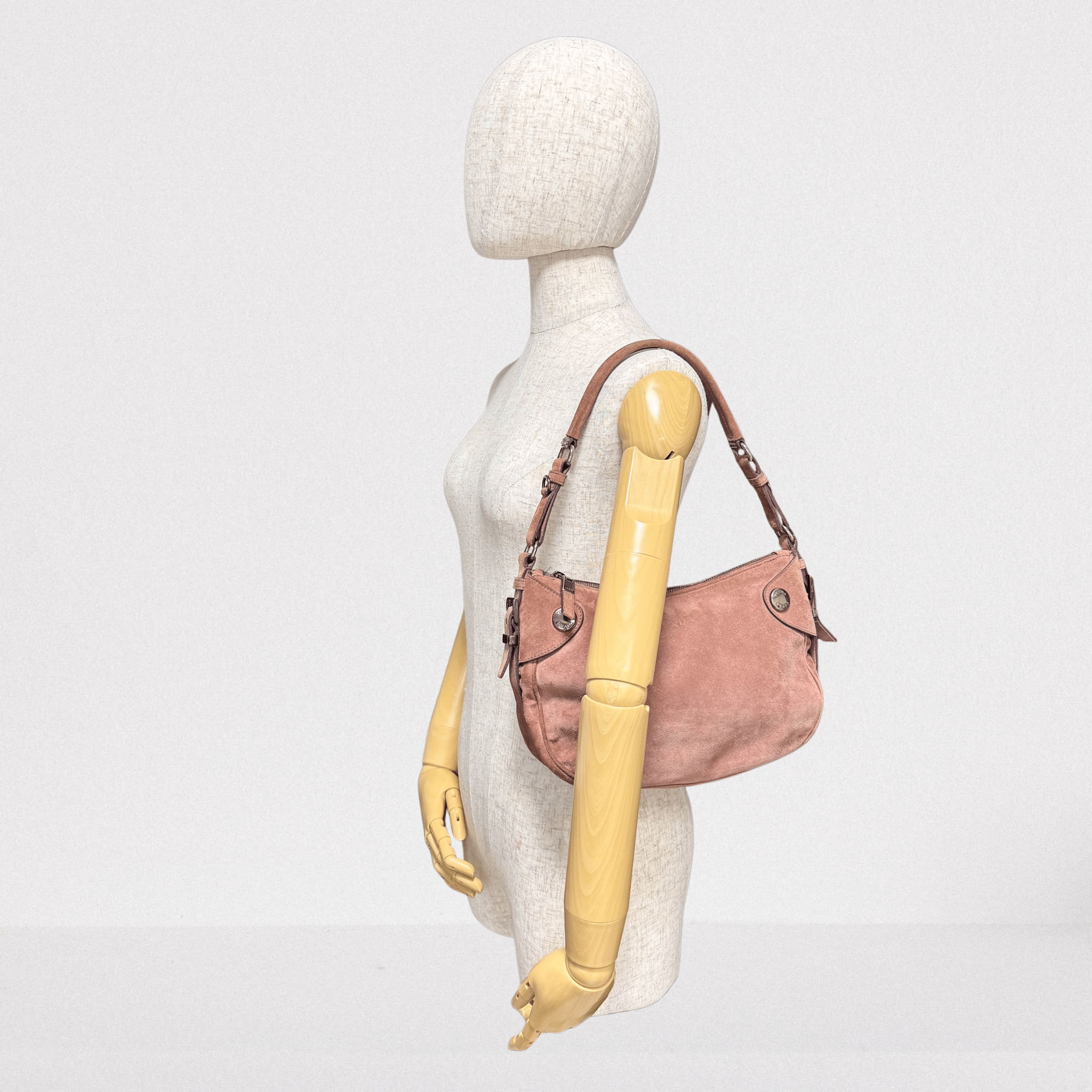 PRADA Vintage Suede Brown Shoulder Bag, in , Sold by HIVE PRELOVED - Shoulder Bags, ,