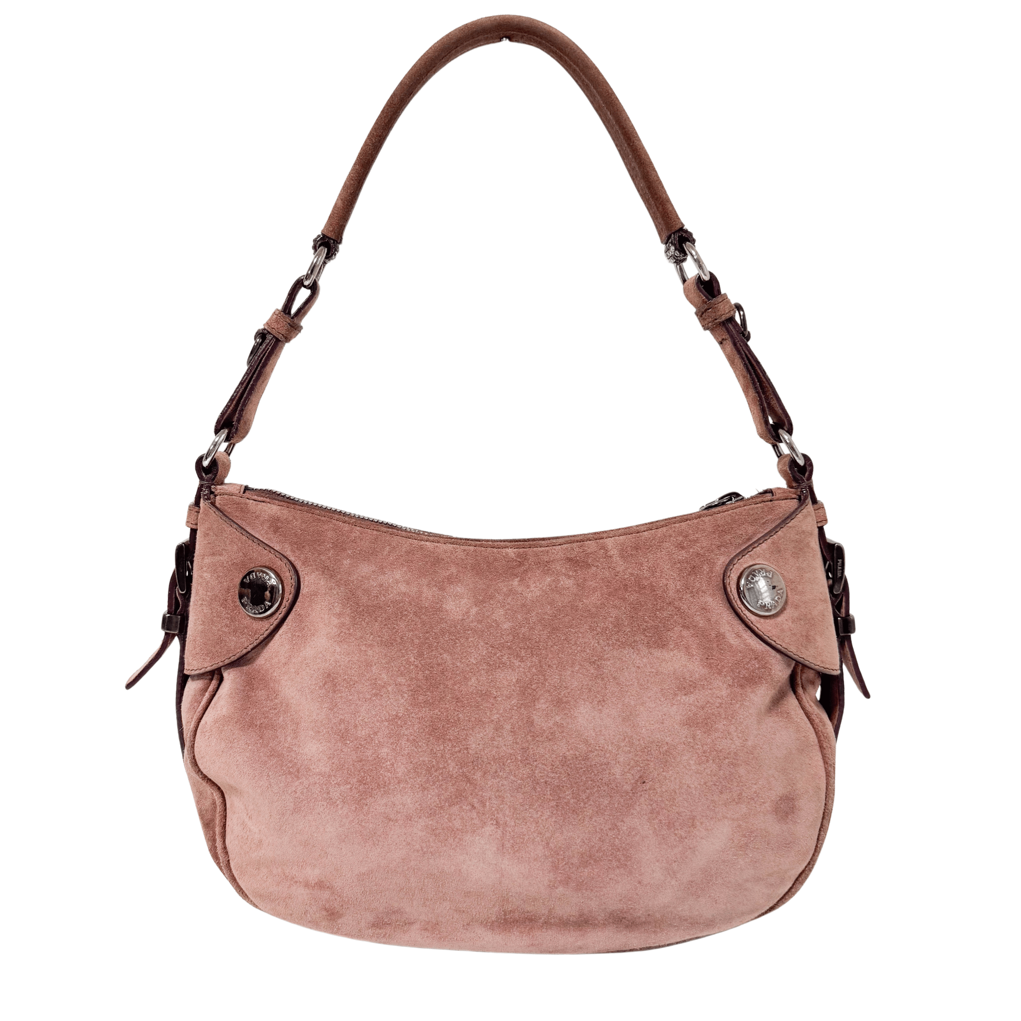 PRADA Vintage Suede Brown Shoulder Bag, in , Sold by HIVE PRELOVED - Shoulder Bags, ,